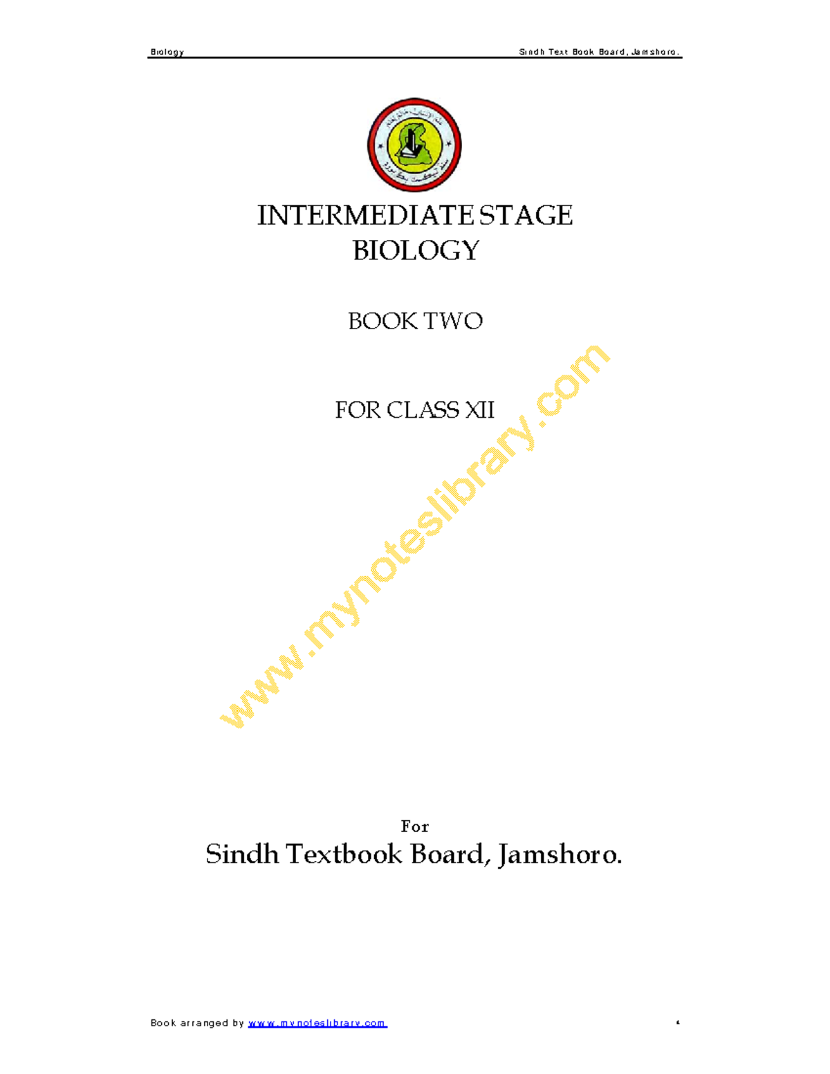Class xii biology book notes - B o o k a r r a n g ed b y w w w .m y n ...