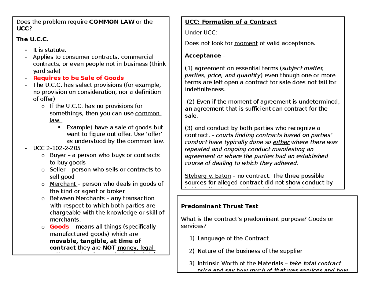 requirements contract ucc assignment