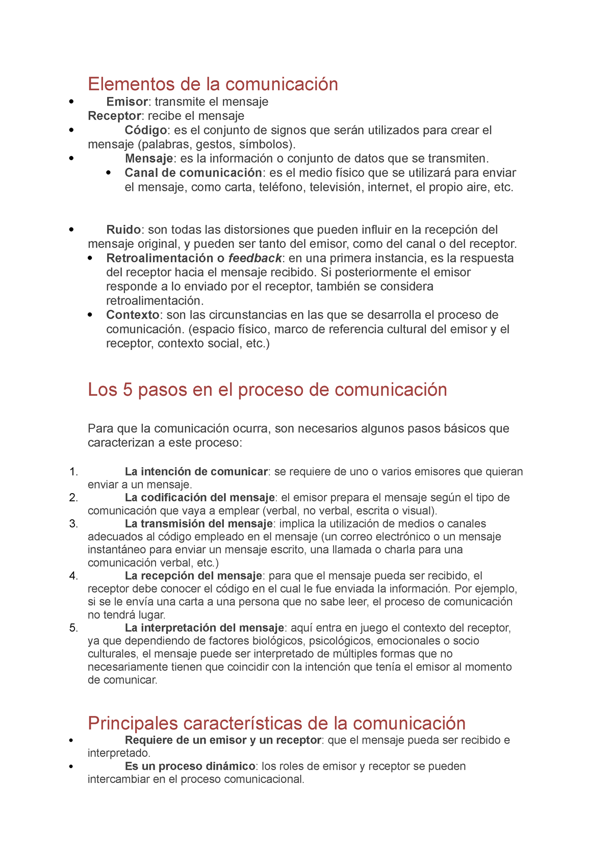 Elementos De La Comunicación Elementos De La Comunicación Emisor Transmite El Mensaje 7940