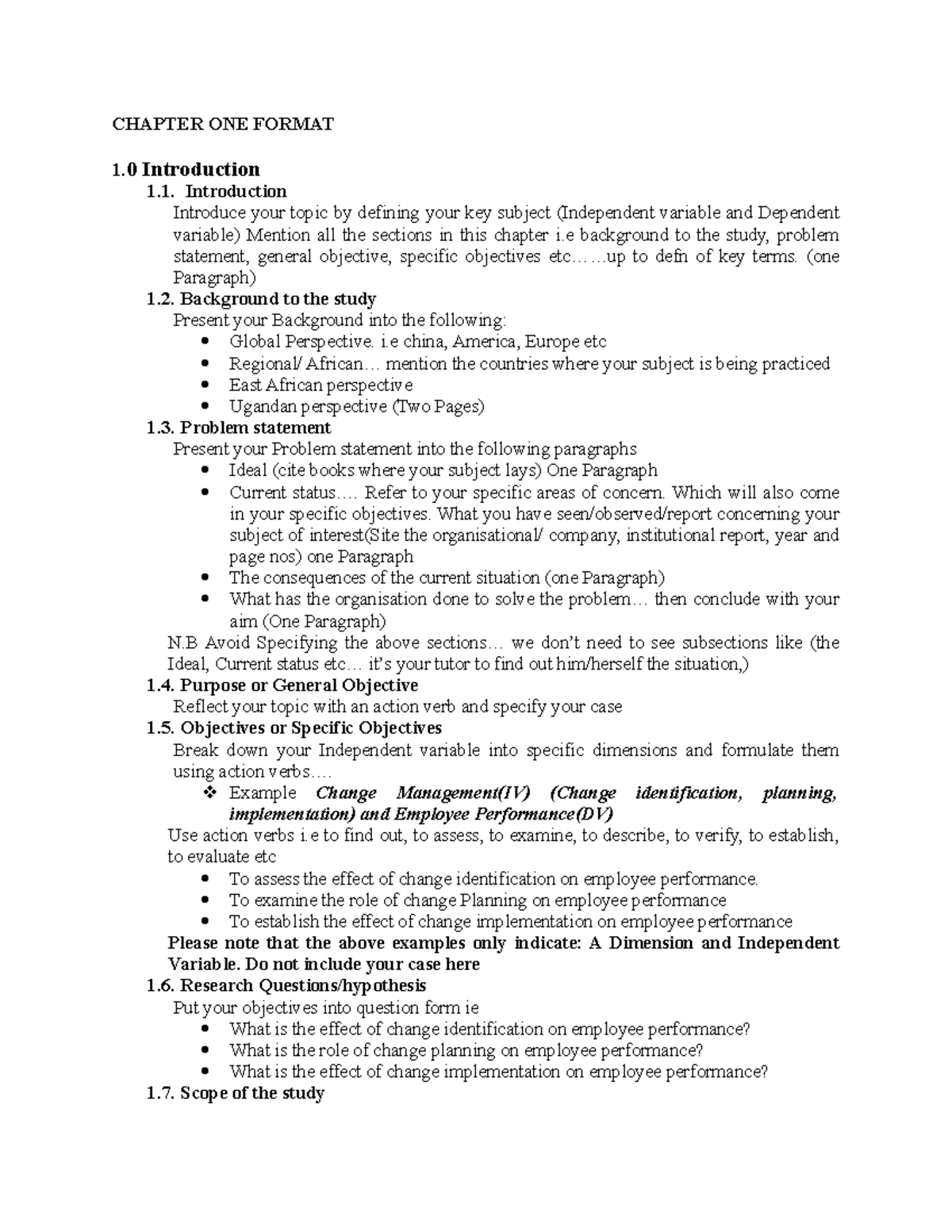 Chapter ONE Format - duc mundum - CHAPTER ONE FORMAT 1 Introduction ...