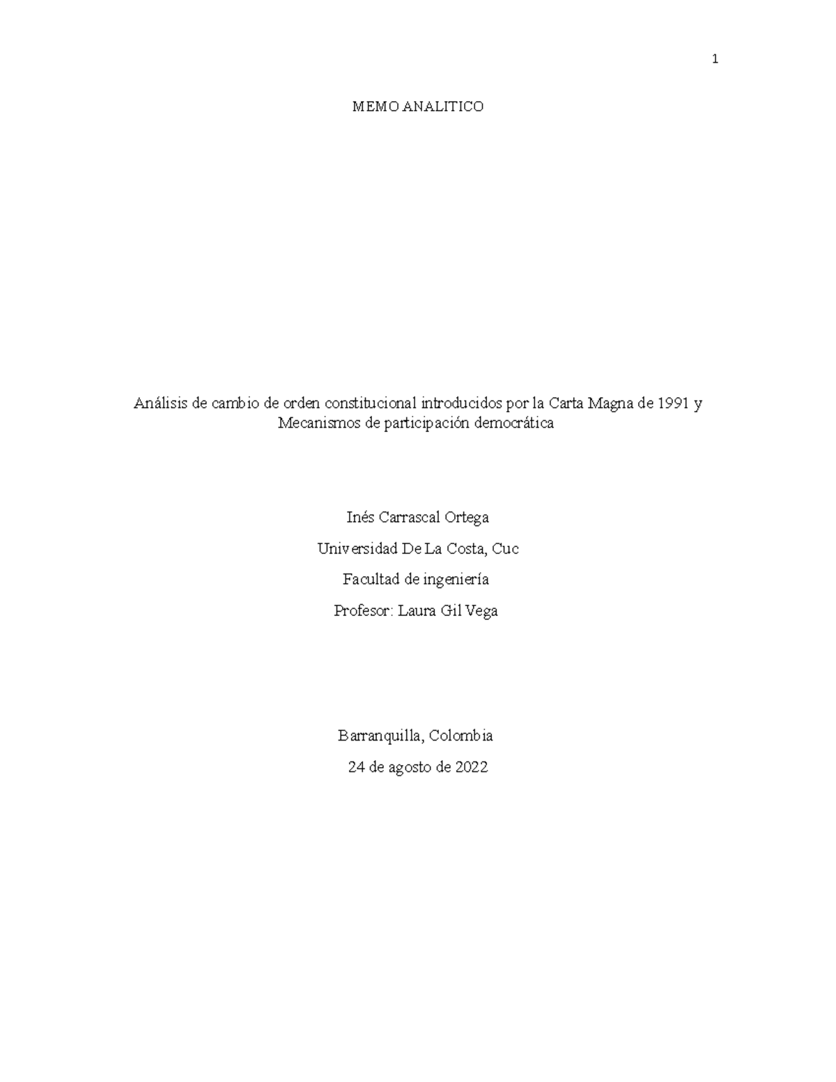MEMO Analitico bueno MEMO ANALITICO Análisis de cambio de orden