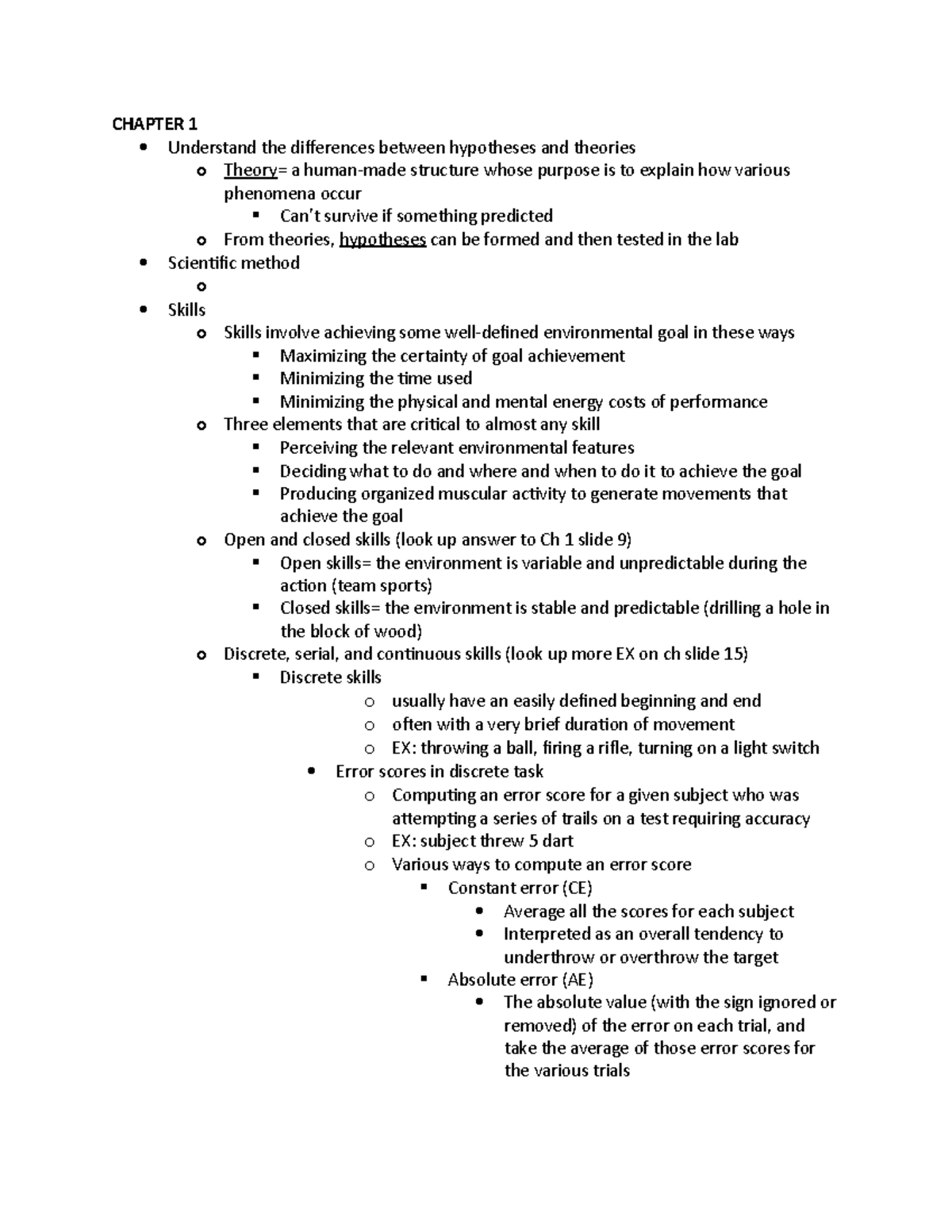 Motor learning and performance EXAM 1 - CHAPTER 1 Understand the ...