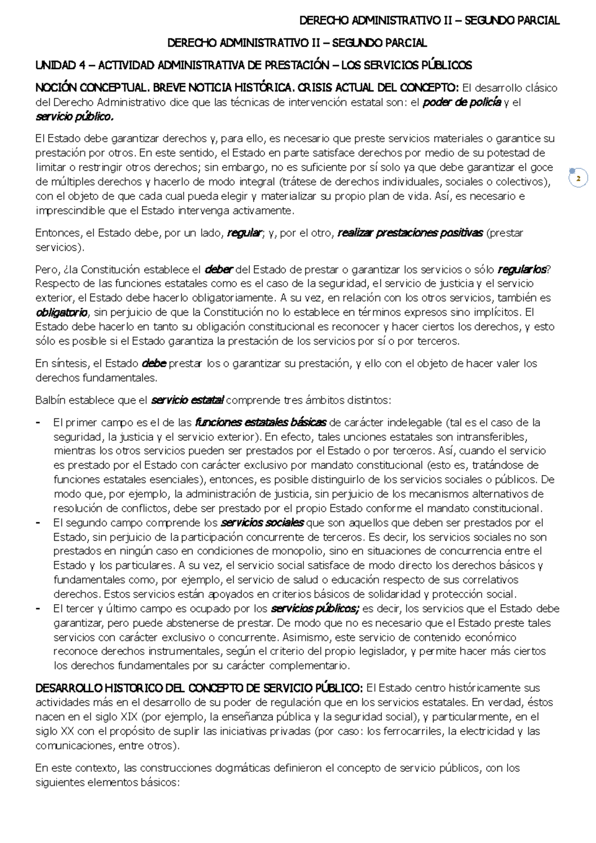 Derecho Administrativo Ii Segundo Parcial 2 Derecho Administrativo Ii Segundo Parcial 0823