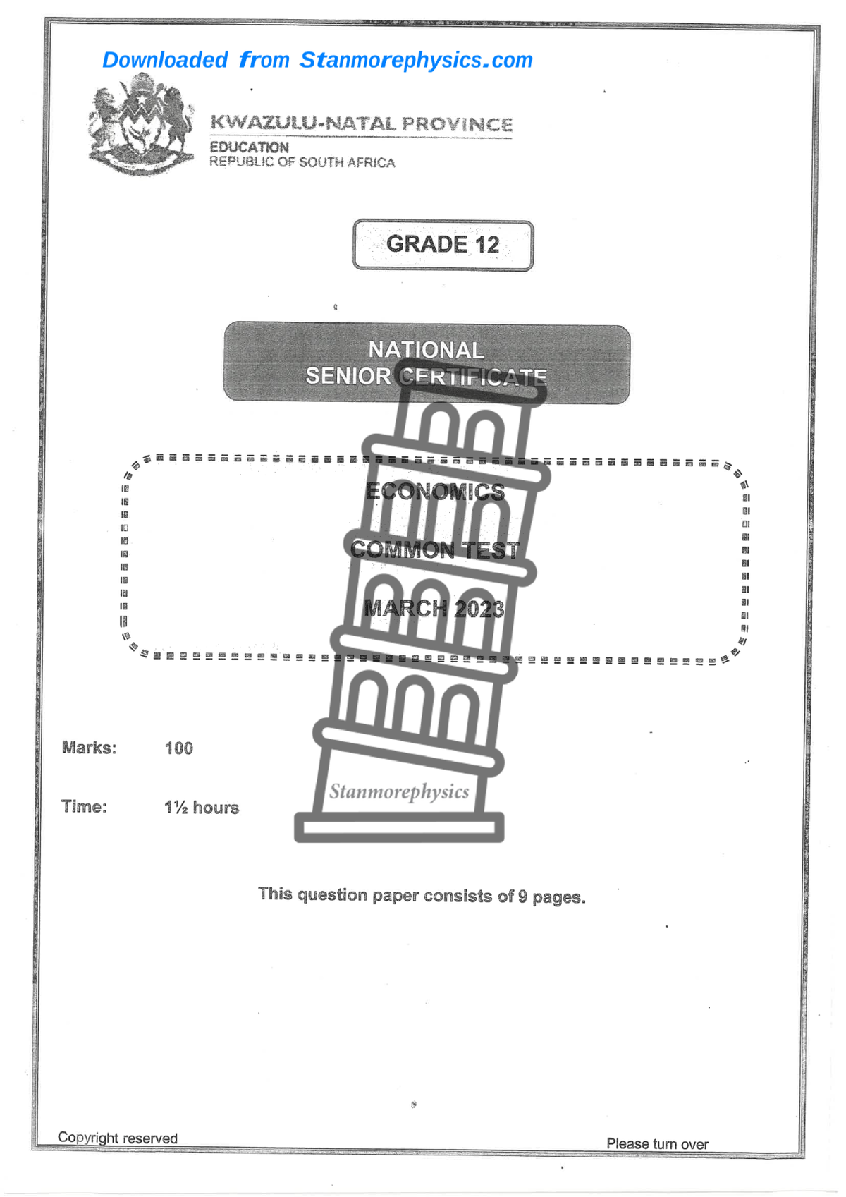 economics research project 2023 grade 12 term 2 pdf memo