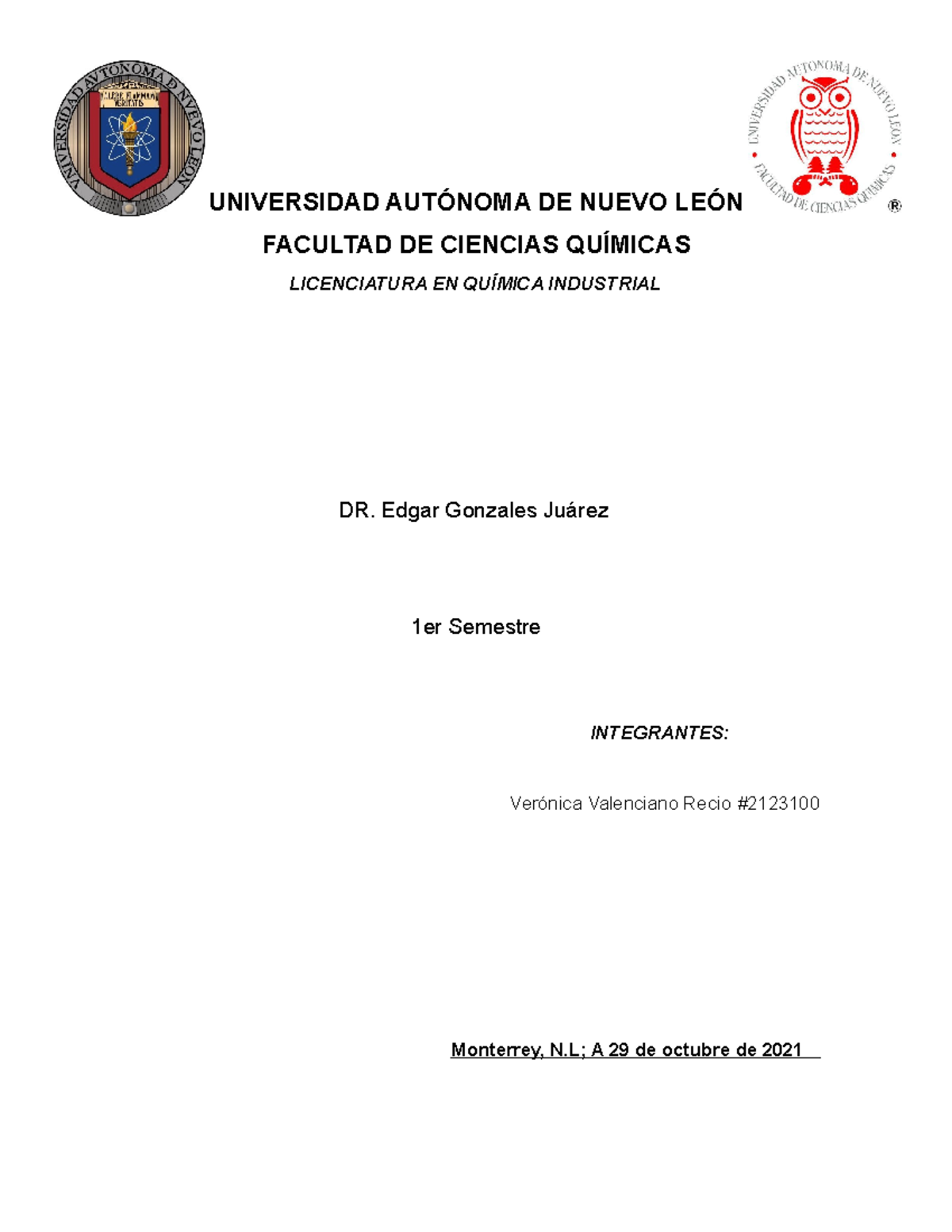 Definiciones Universidad AutÓnoma De Nuevo LeÓn Facultad De Ciencias QuÍmicas Licenciatura En 9119