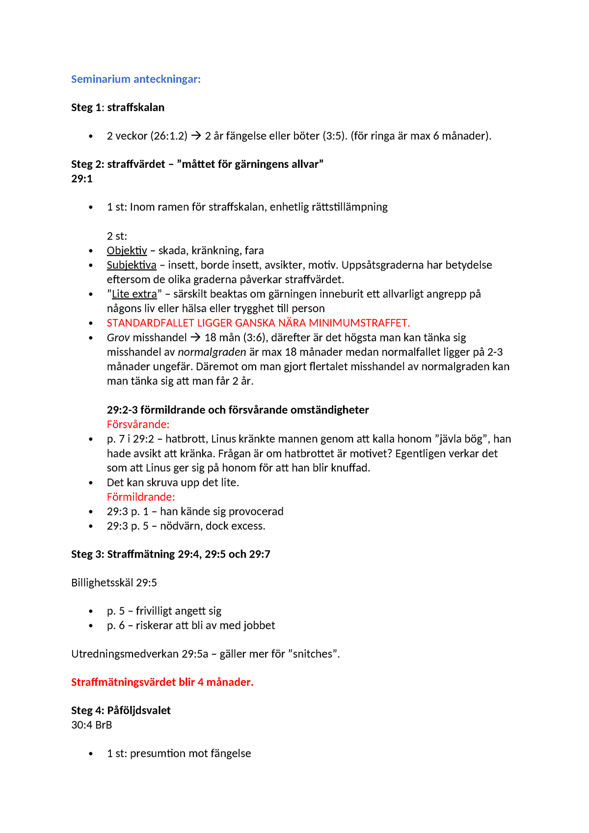 Seminarium 13 Anteckningar - Seminarium Anteckningar: Steg 1 ...