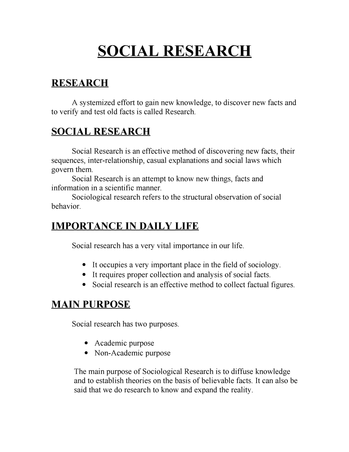 social research project examples