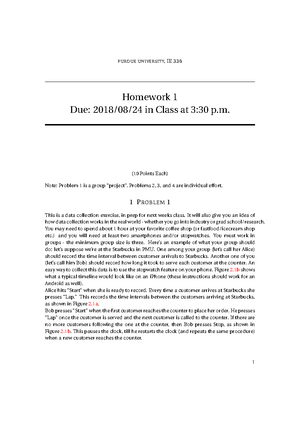 IE336 HW4 - IE 33600: Operations Research – Stochastic Models (Fall ...