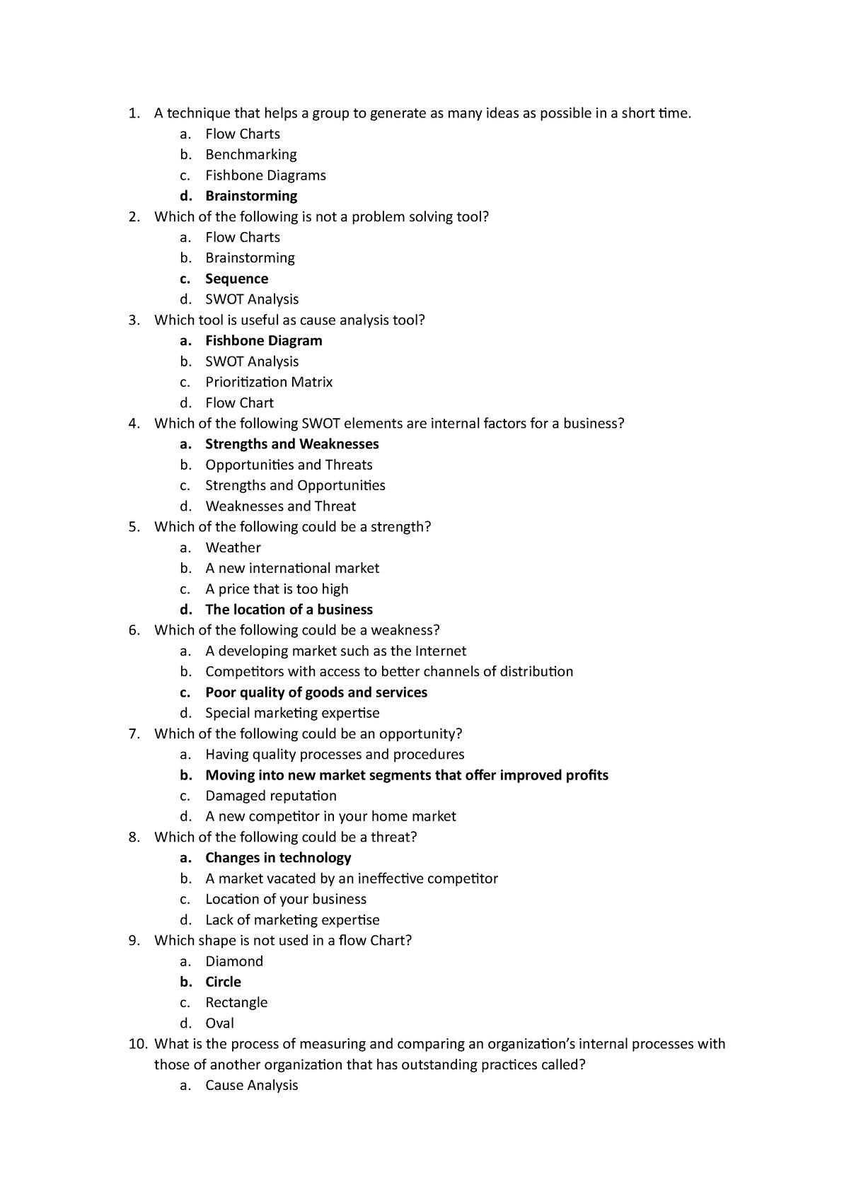 problem solving and logical thinking mcq questions