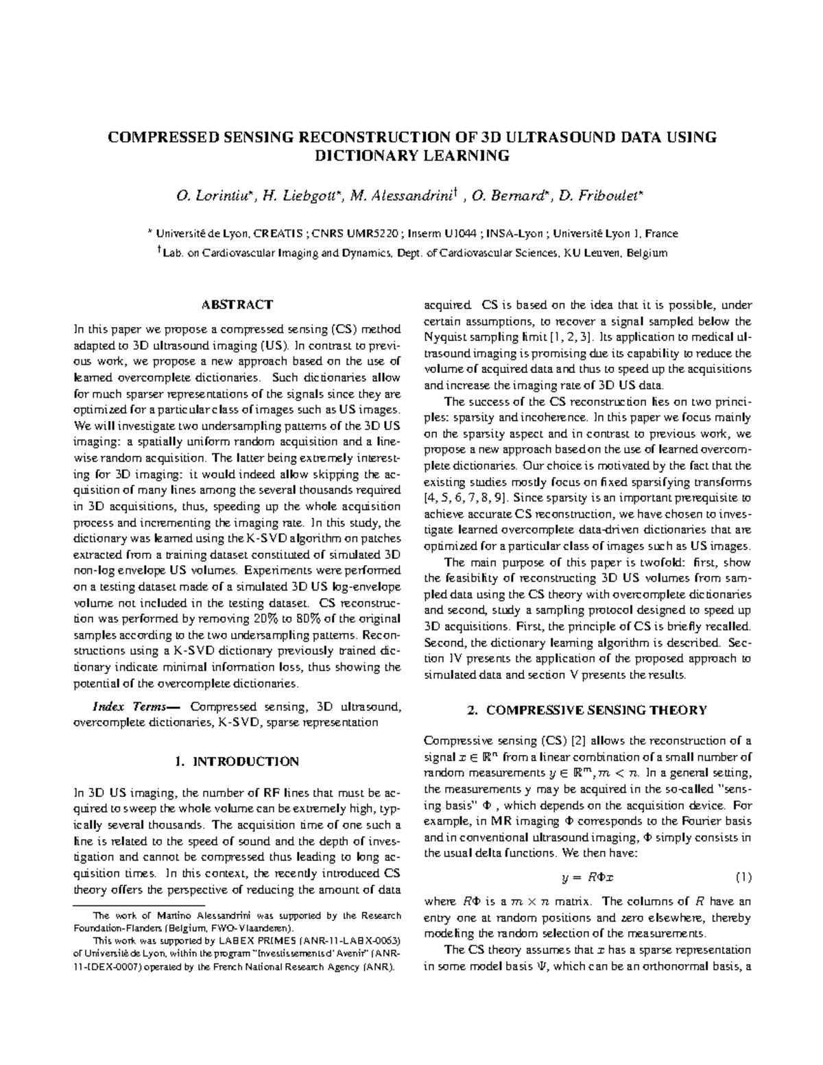 ICIP paper Vfinal GEEN COMPRESSED SENSING RECONSTRUCTION OF 3D