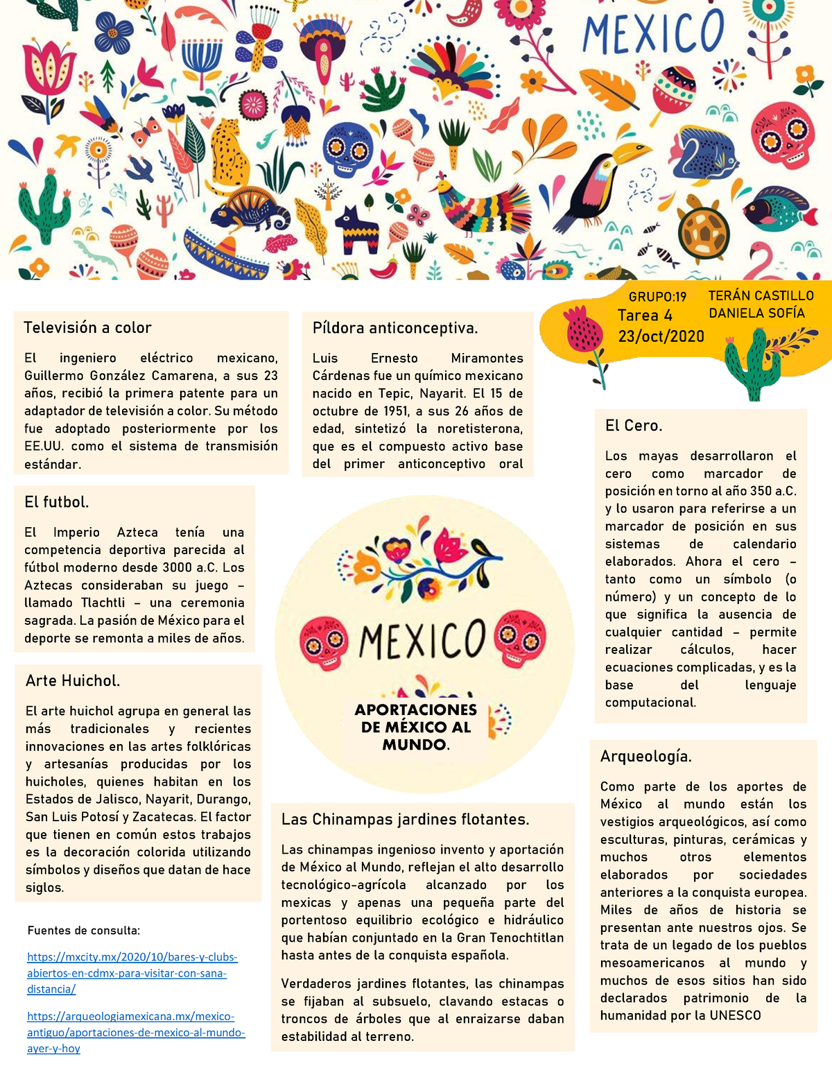 Tarea Aportaciones De México Al Mundo Tarea 4 23oct Aportaciones De MÉxico Al Mundo 