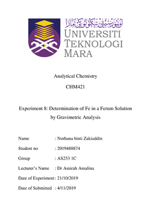 jotter chemistry matriculation experiment 2