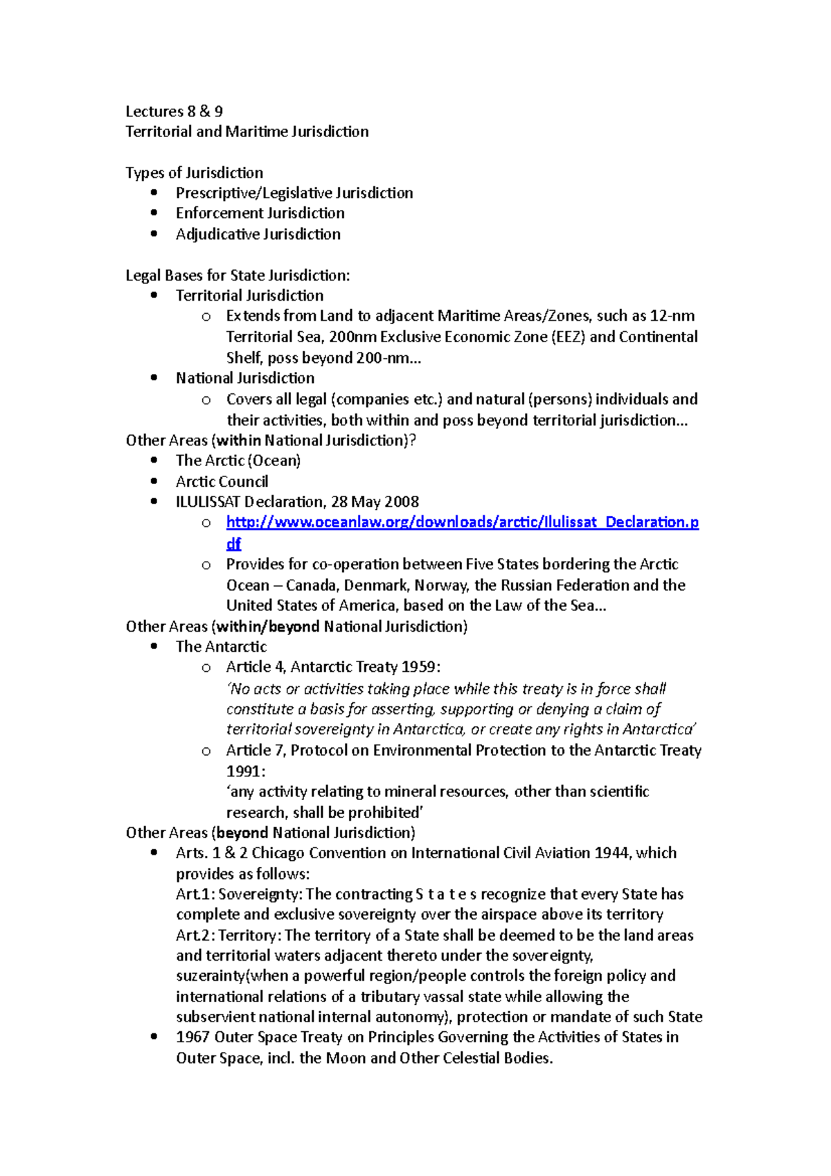 Lectures 8 & 9 - Lecture notes 8-9 - Lectures 8 9 Territorial and ...
