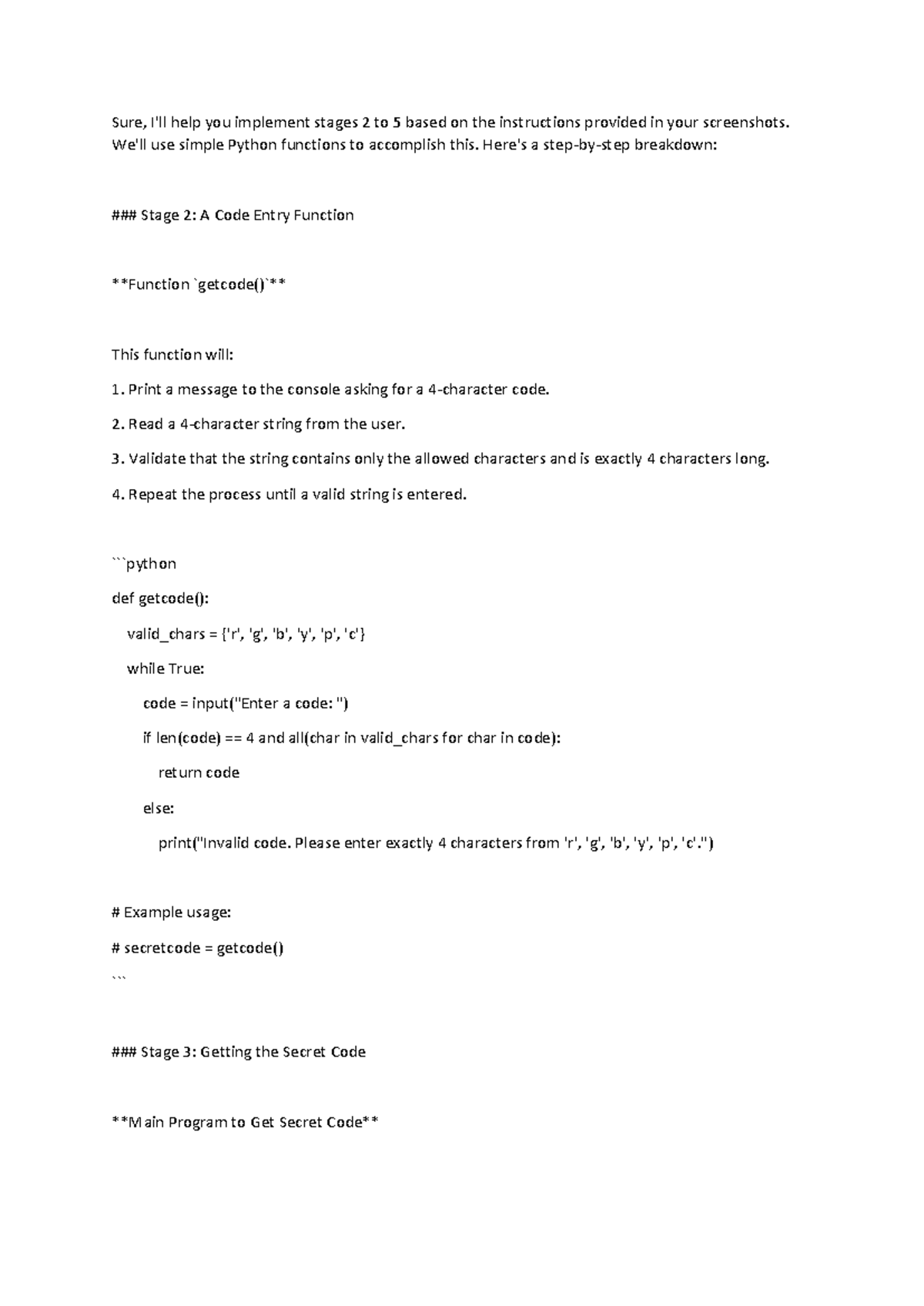 P1 - Full lecture - Sure, I'll help you implement stages 2 to 5 based ...