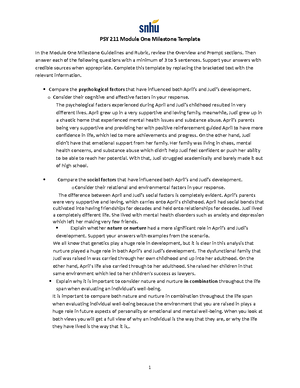 PSY Discussion 1 - PSY- Week 1- Discussion Based on the emotional ...