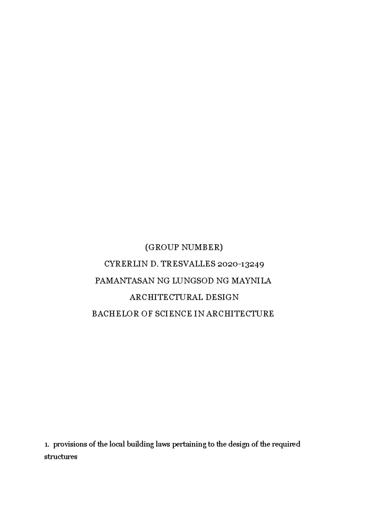 AProposedDaycareCenter, Building laws, Users and Related Research