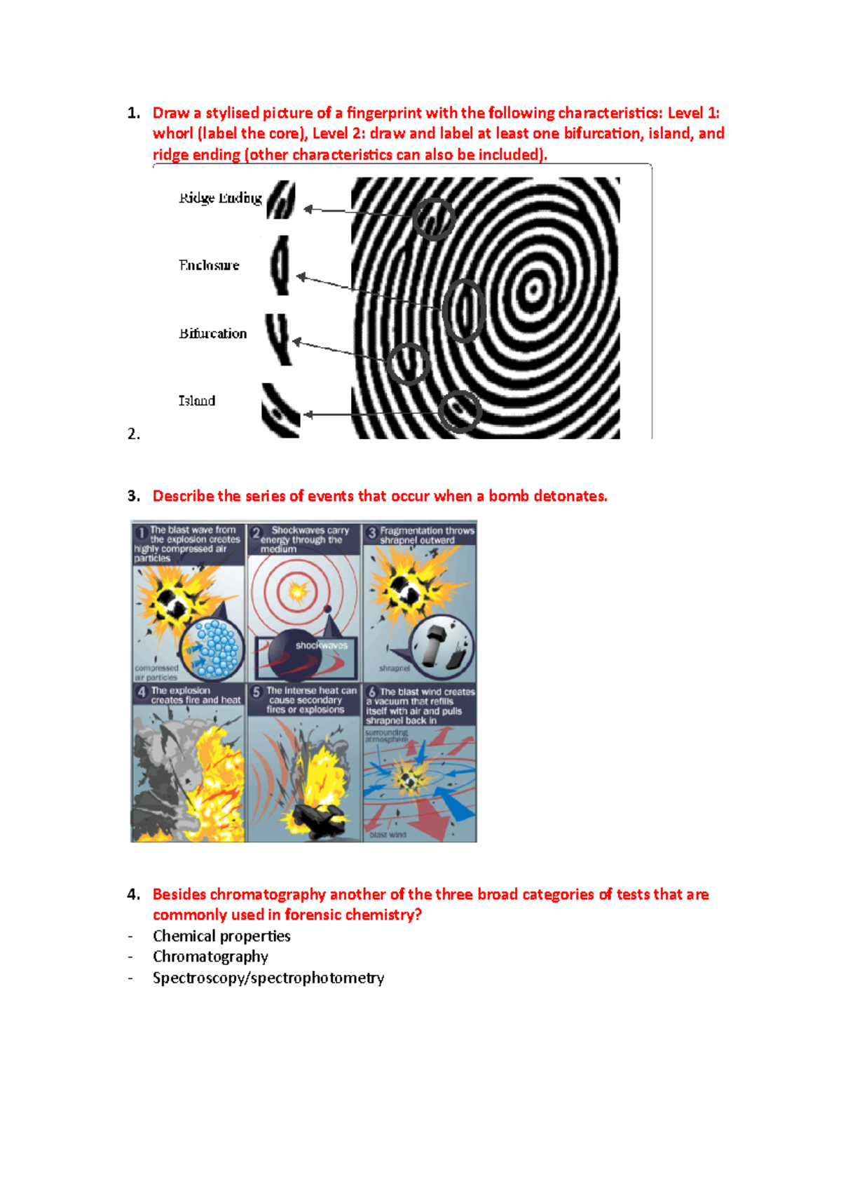 Sample/practice exam 2019, questions and answers Draw a stylised