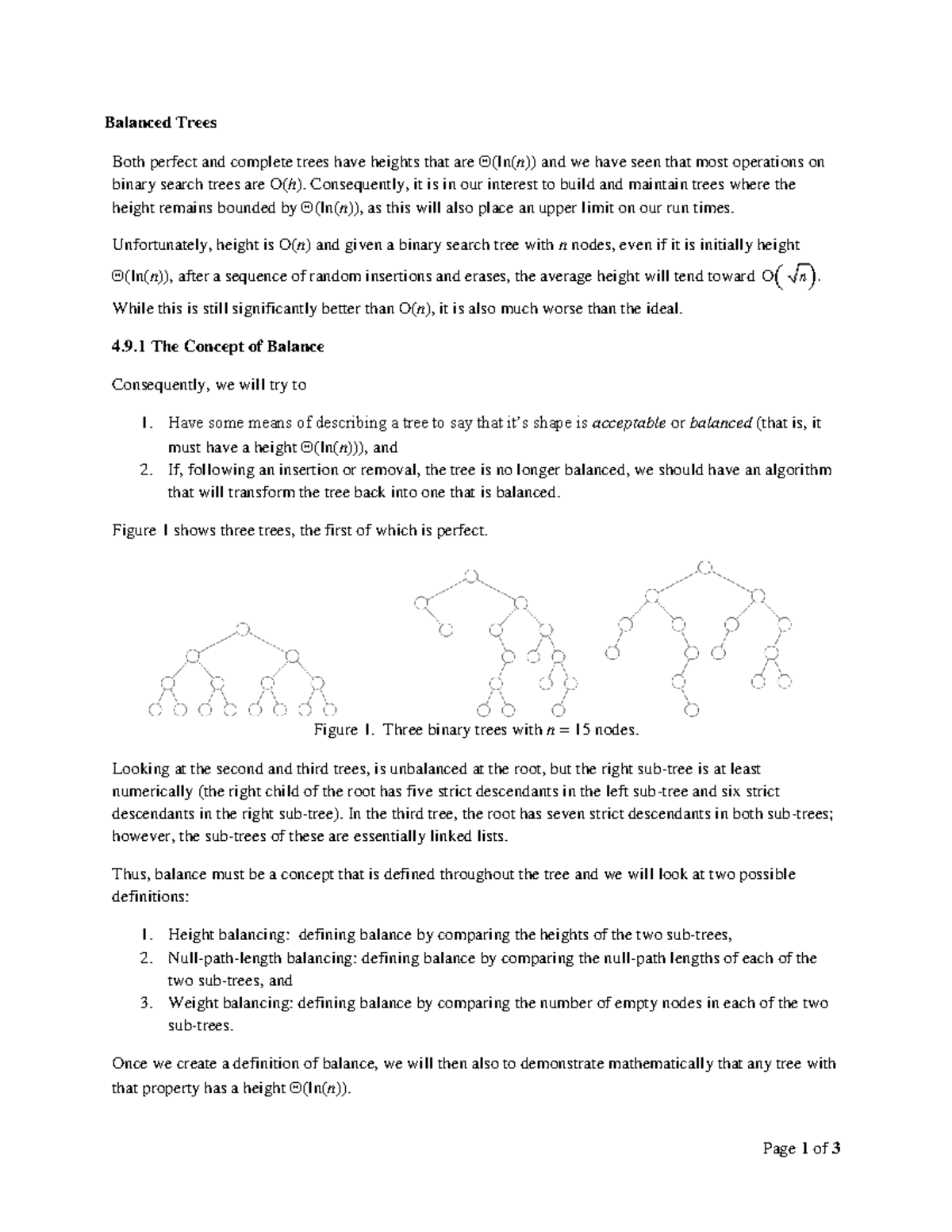 Balanced Trees Explained - Page 1 of 3 Balanced Trees Both perfect and ...