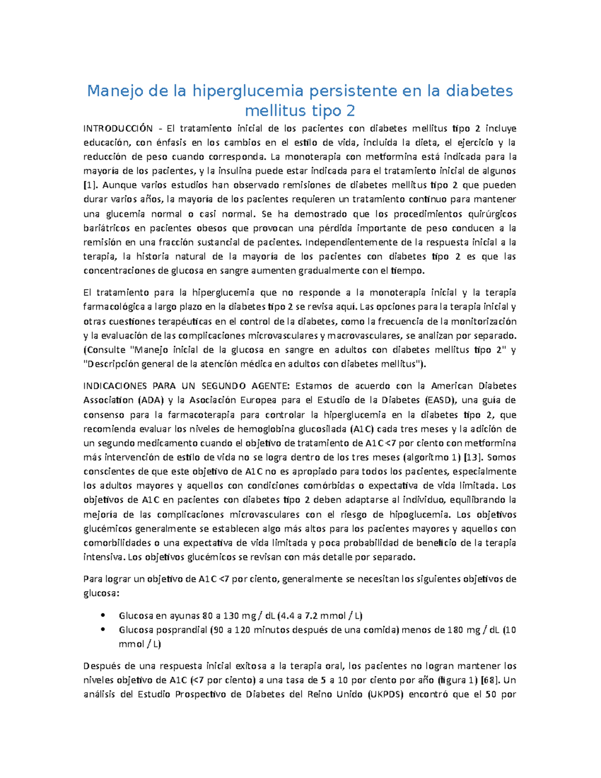 estudio prospectivo sobre diabetes reino unido
