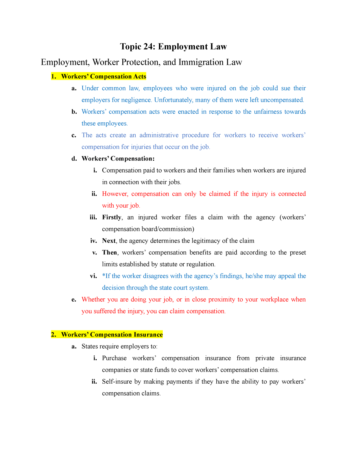 employment law dissertation