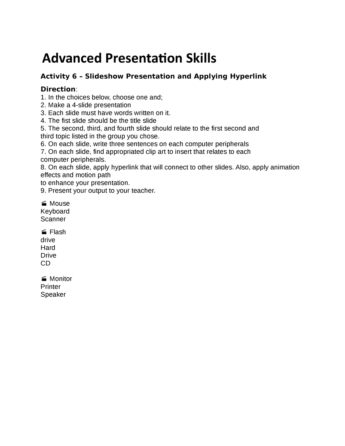 advanced presentation skills reflection