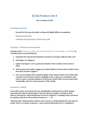 Problemset 1 - Partial Answers - EC1B3 Problem Set 1 Due On Sunday At 6 ...