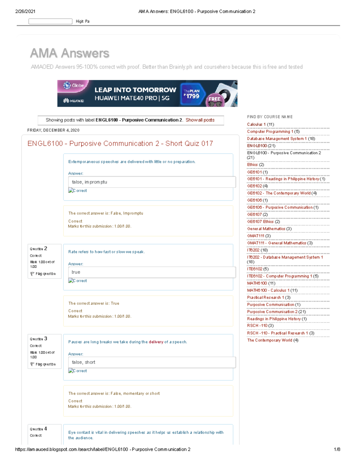 Ama-answers-engl6100-purposive-communication-2 Compress Course Work ...