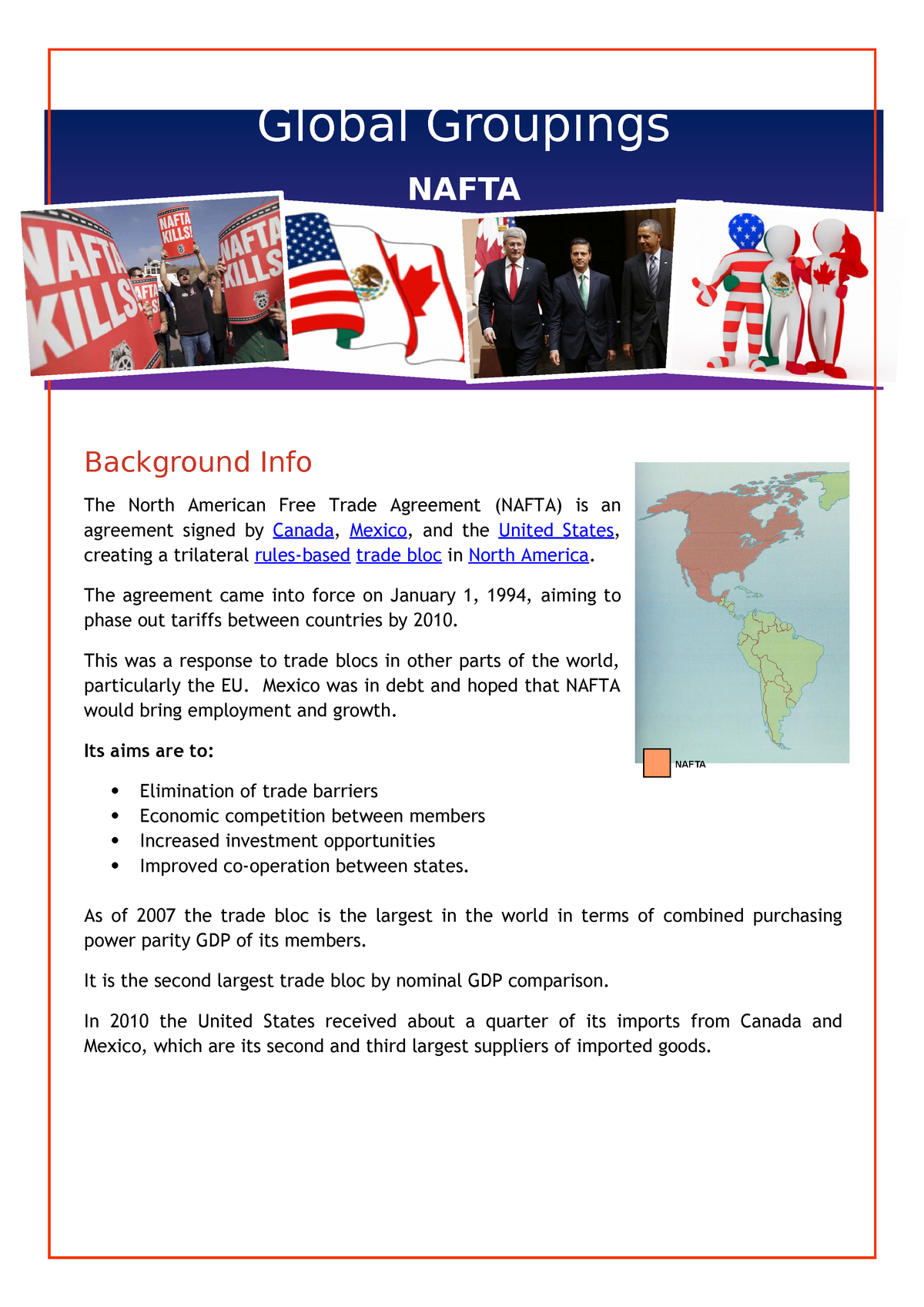 nafta case study geography