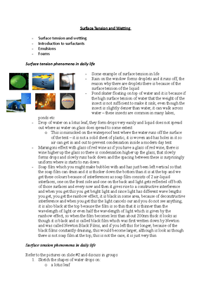 Lecture 1 – Introduction to Colloid and Interface Science - Lecture 1 ...