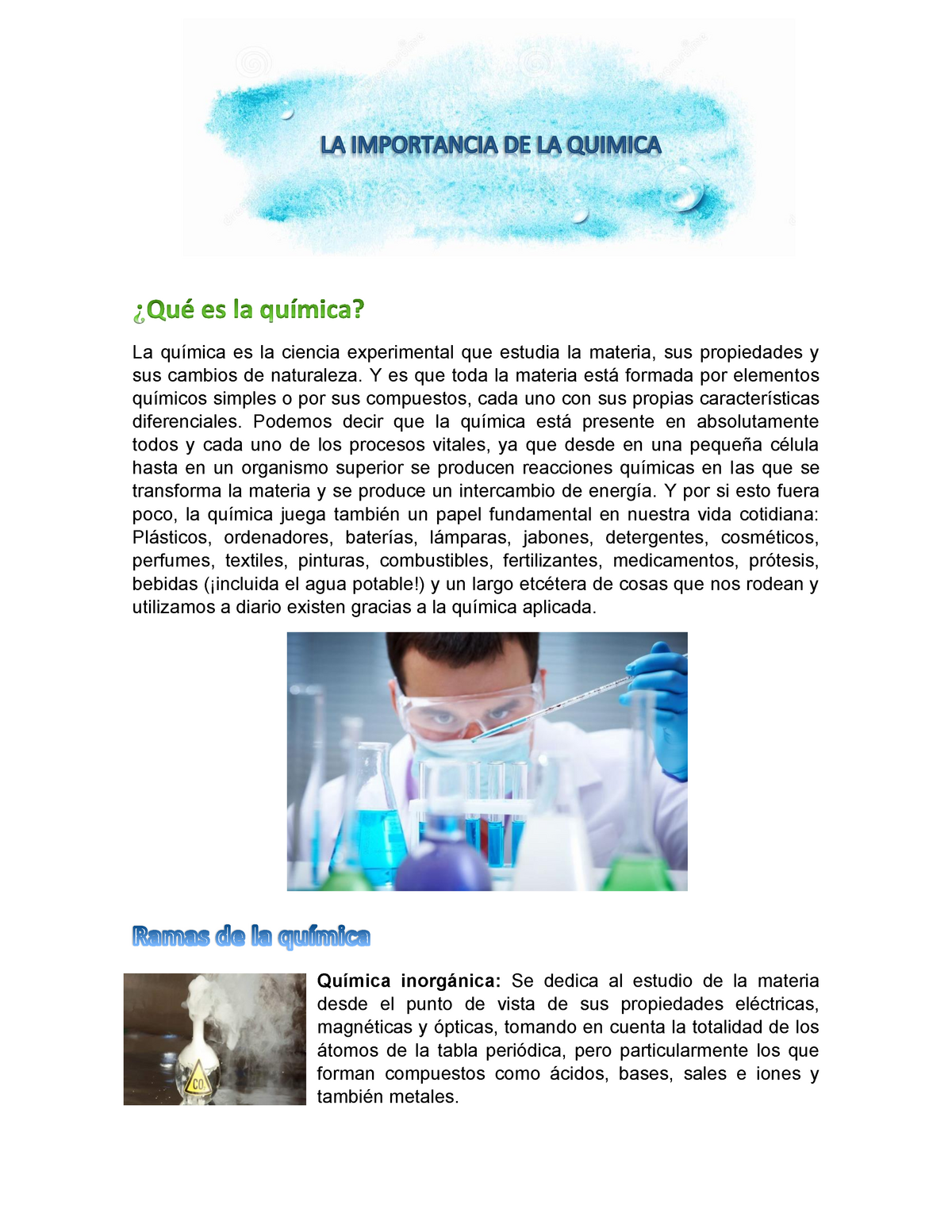 quimica ciencia experimental que significa