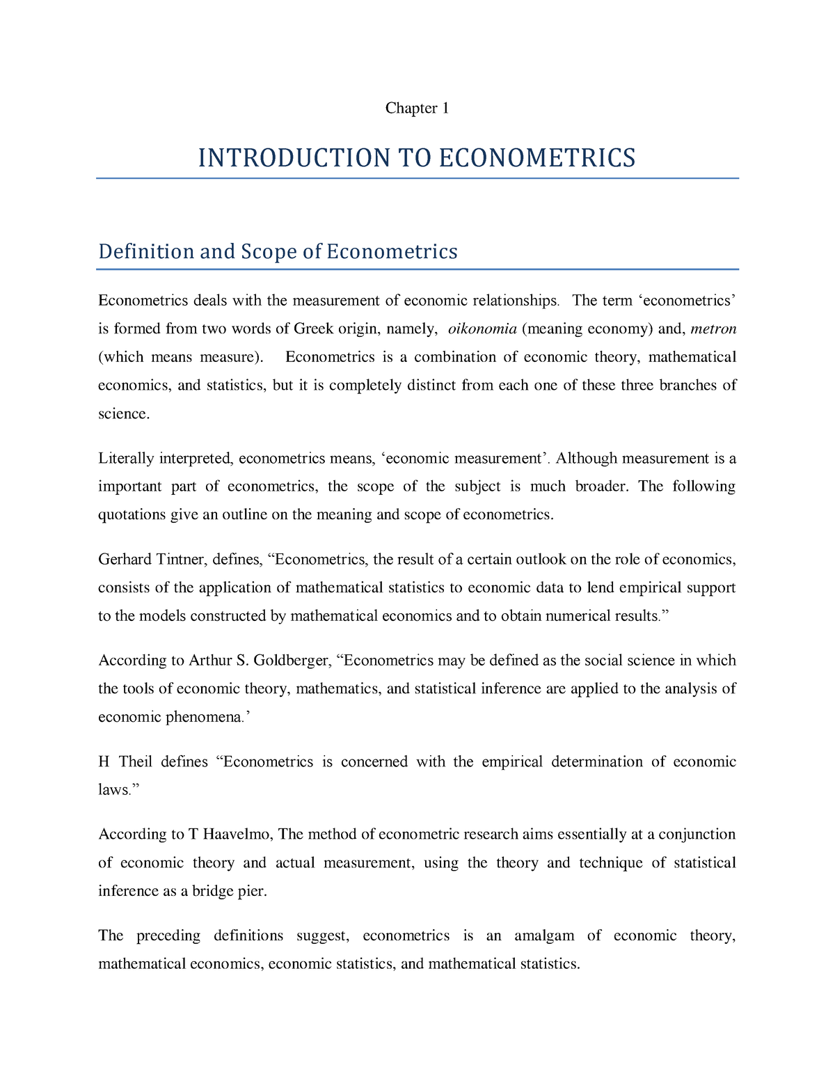 econometrics dissertation