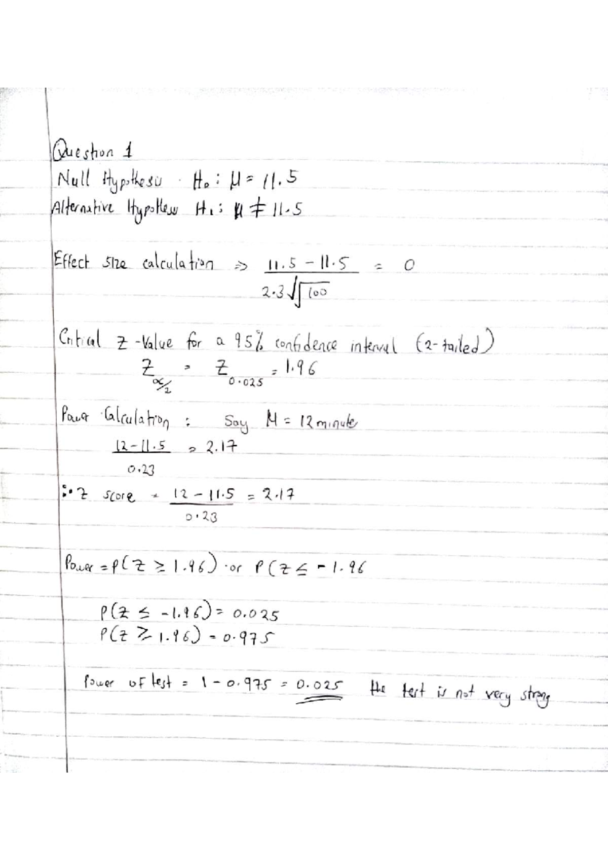 Question 1 - Question 1 Null Hypothesu H. H 11 Alternative Hypokesu Hi ...