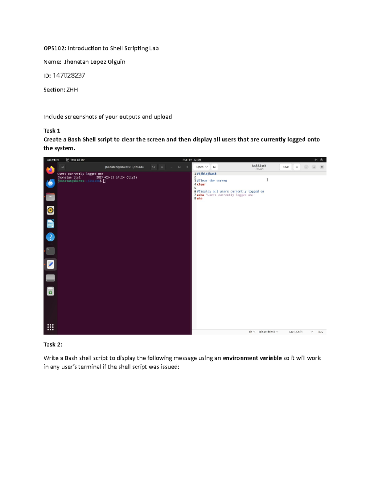OPS+Lab+6+-+Script - Lab OPS #6 - OPS102: Introduction to Shell ...