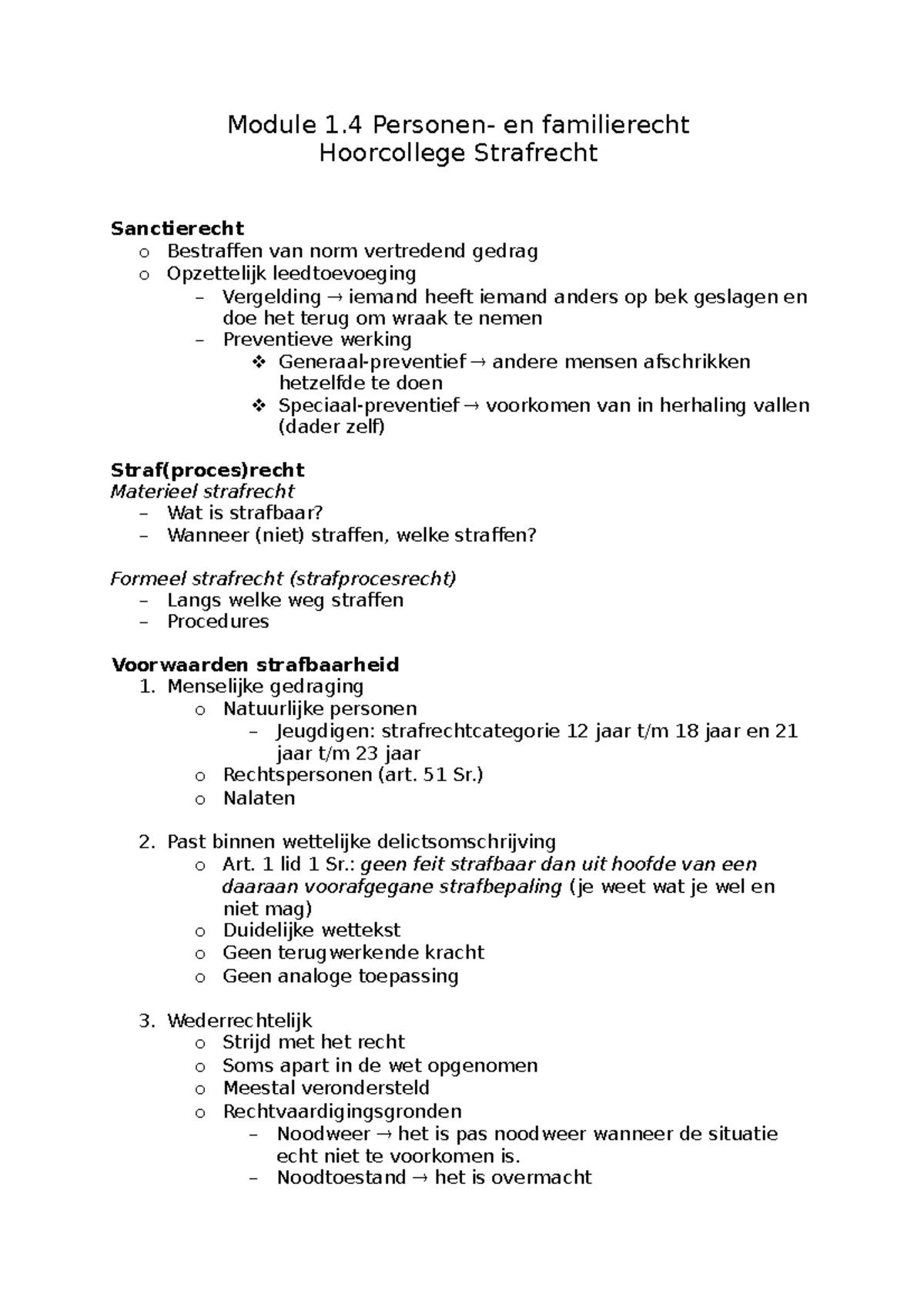 Hoorcollege Personen En Familierecht Module 1 Personen En