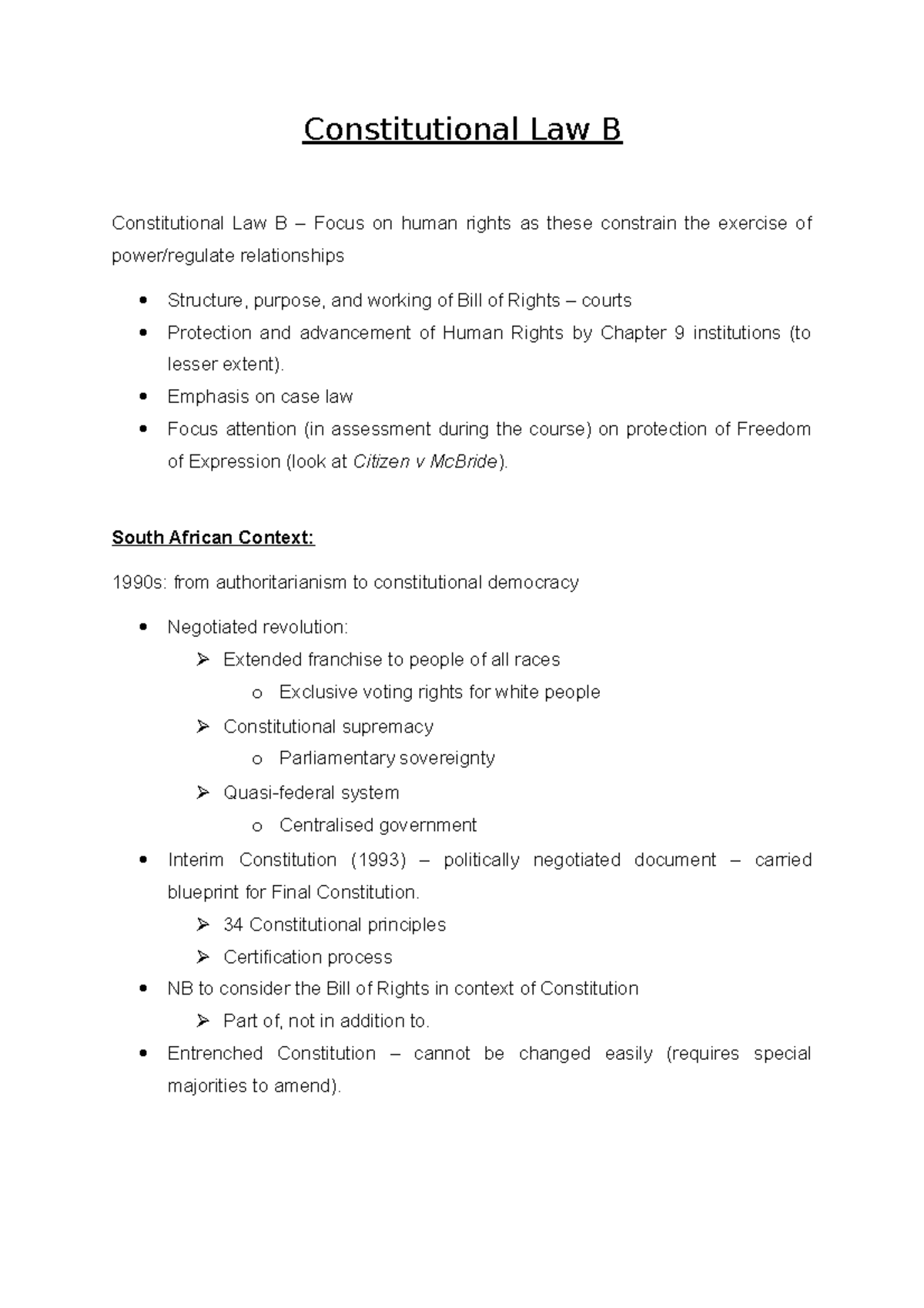 Constitutional-Law-B (1) - Constitutional Law B Constitutional Law B ...