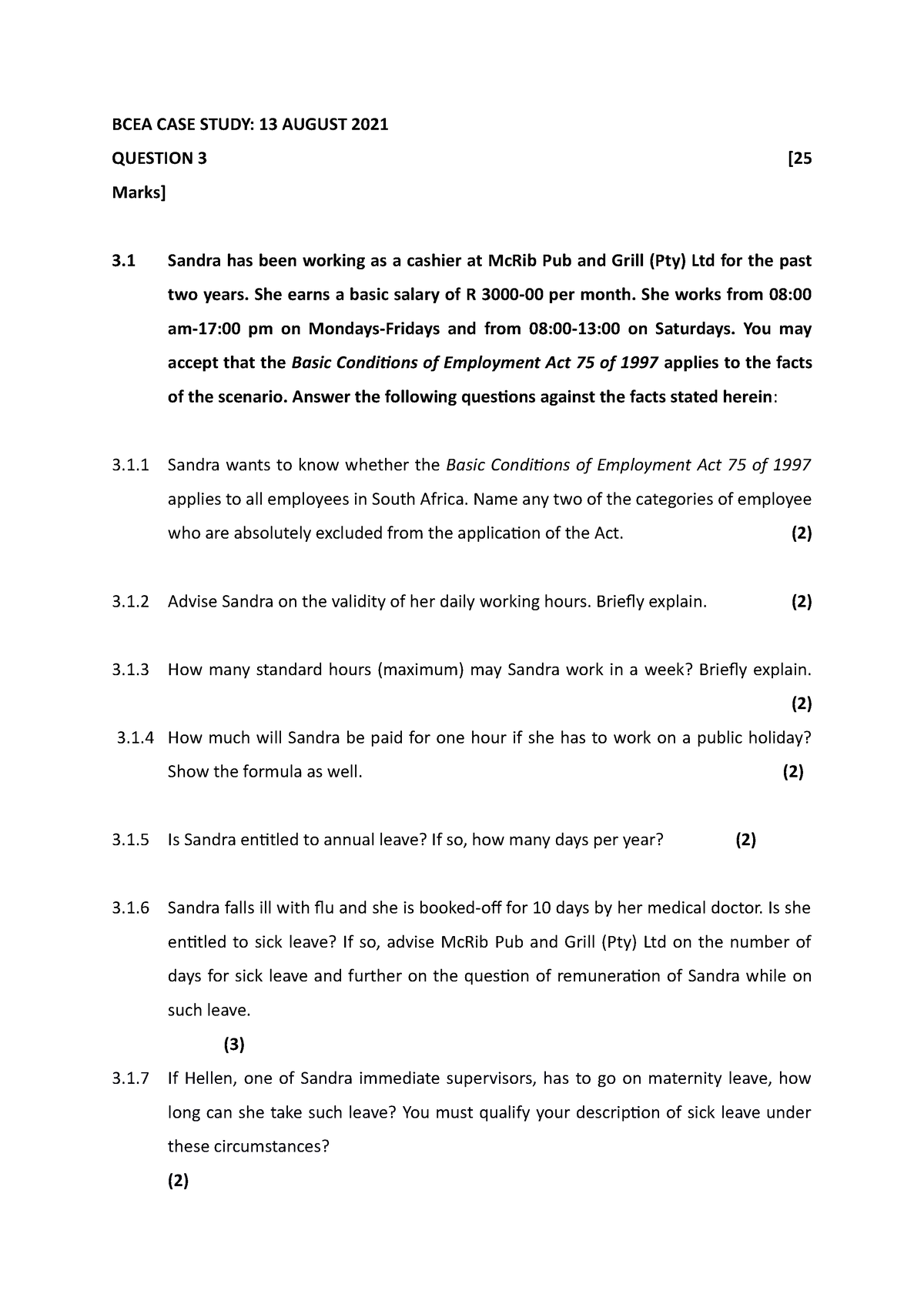 grade 12 case study 2021 august