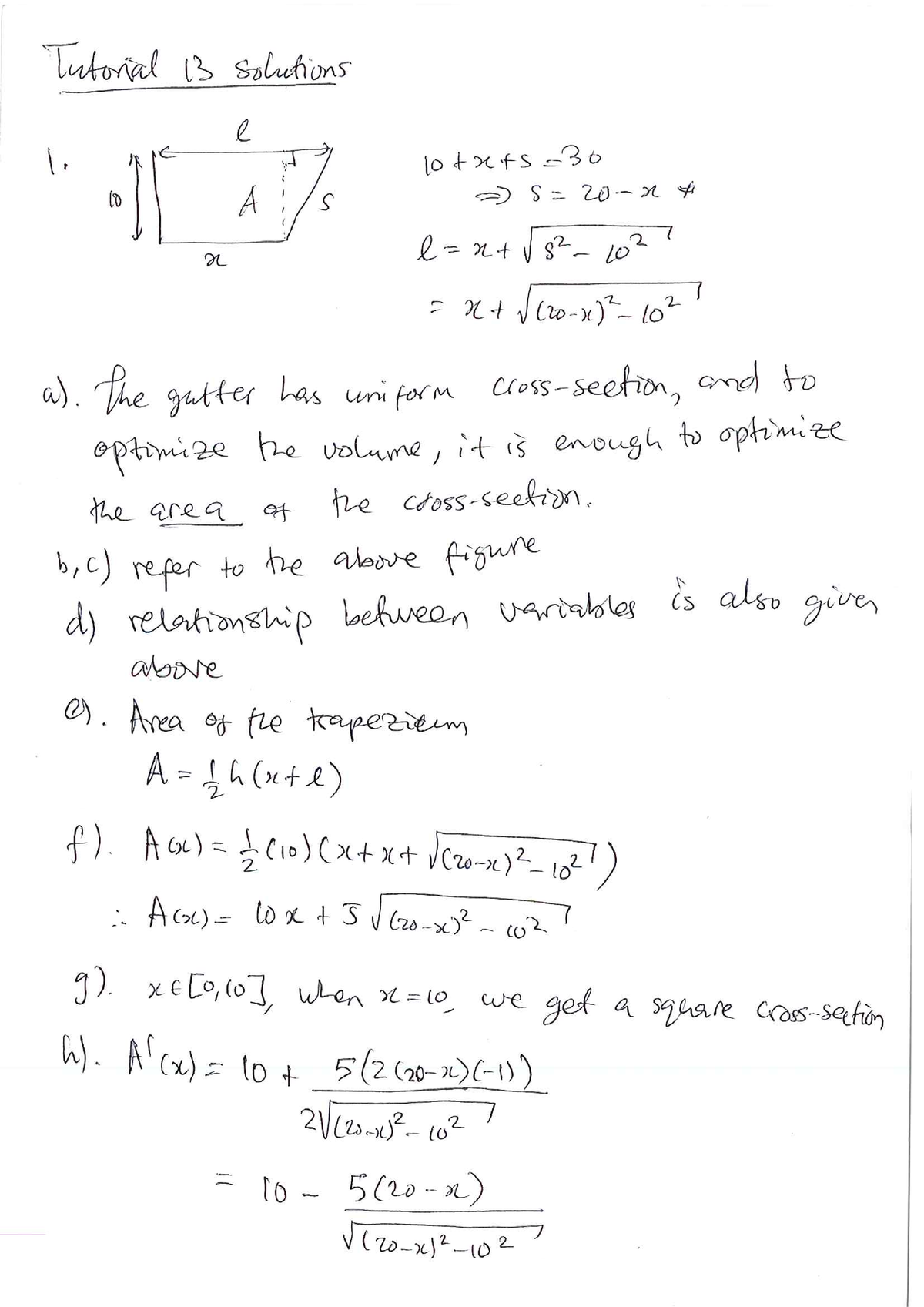 Tutorial 13 Solutions - Tut 13 Answers - MAM1000W - Studocu