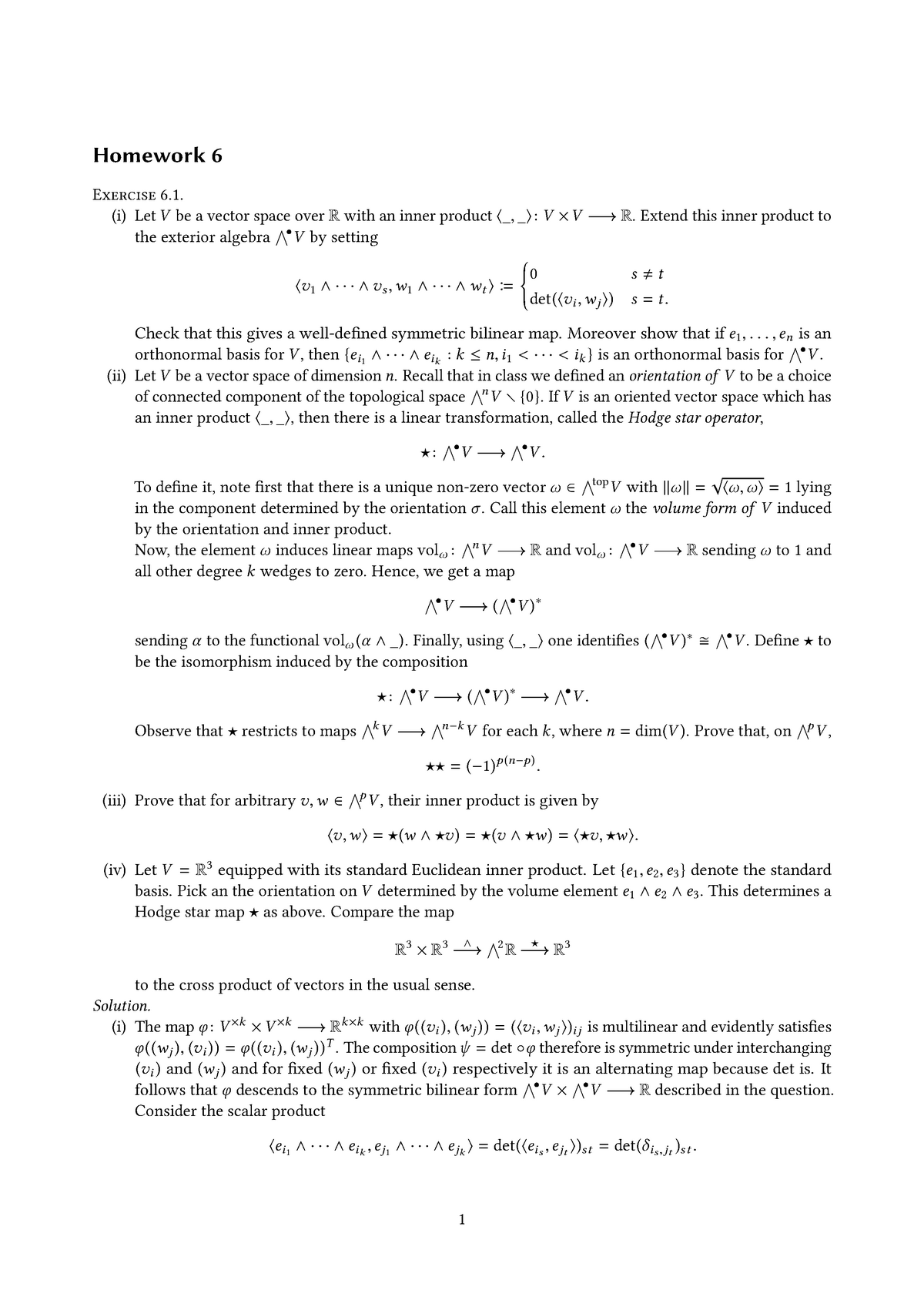 Math 535a Homework 6 Solutions - Homework 6 Exercise 6. (i) LetVbe A ...