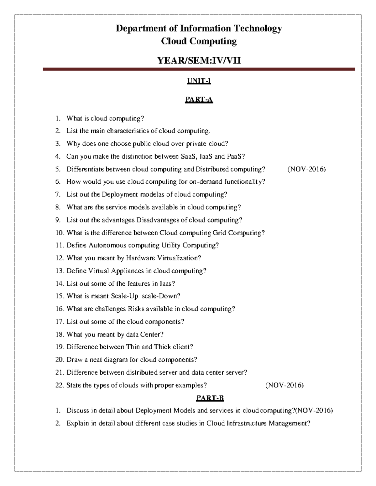 CC(IQ) - Cloud Computing - Collection of Important Questions - Cloud ...