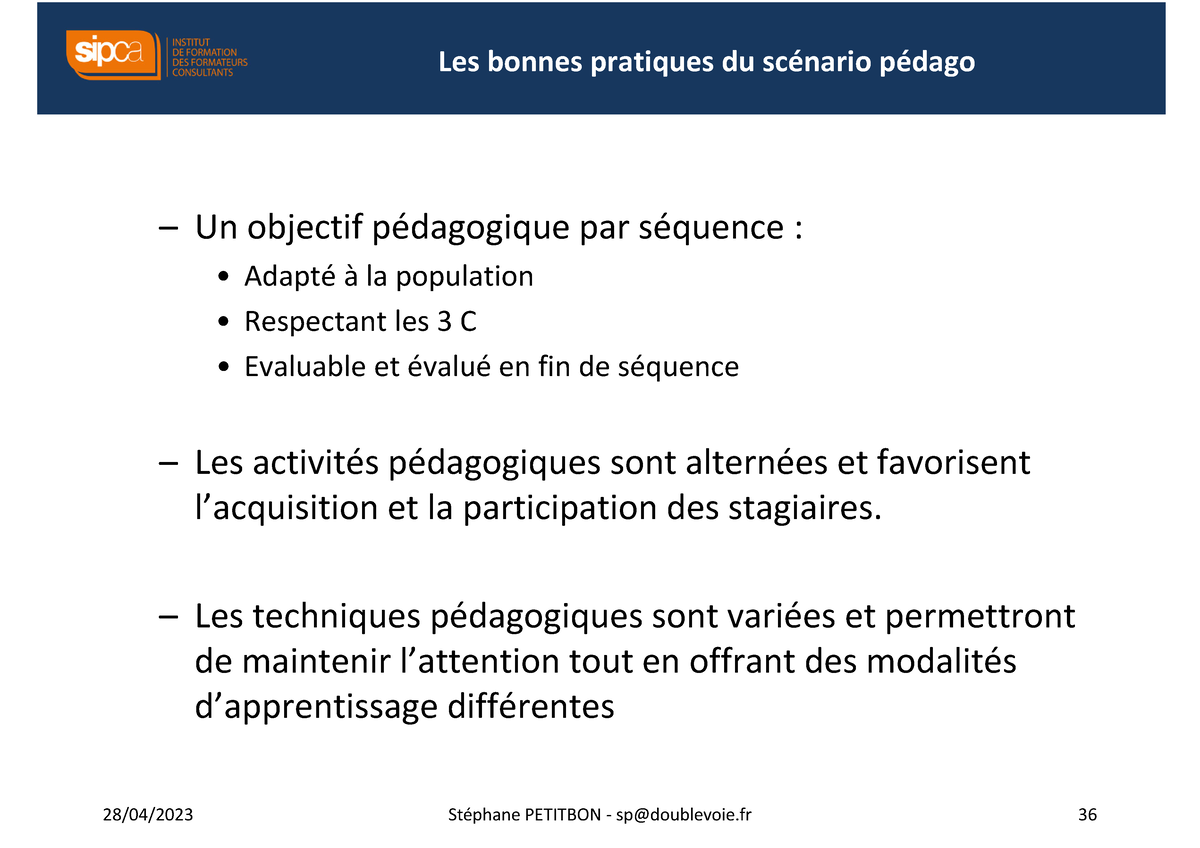 Analyser Un Scénario Pédago - ñ Un Objectif PÈdagogique Par SÈquence ...