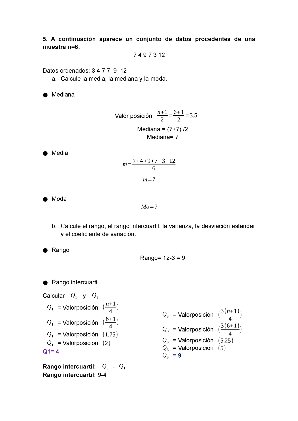 estad-stica-i-ejercicios-del-5-al-8-b-calcule-el-rango-el-rango