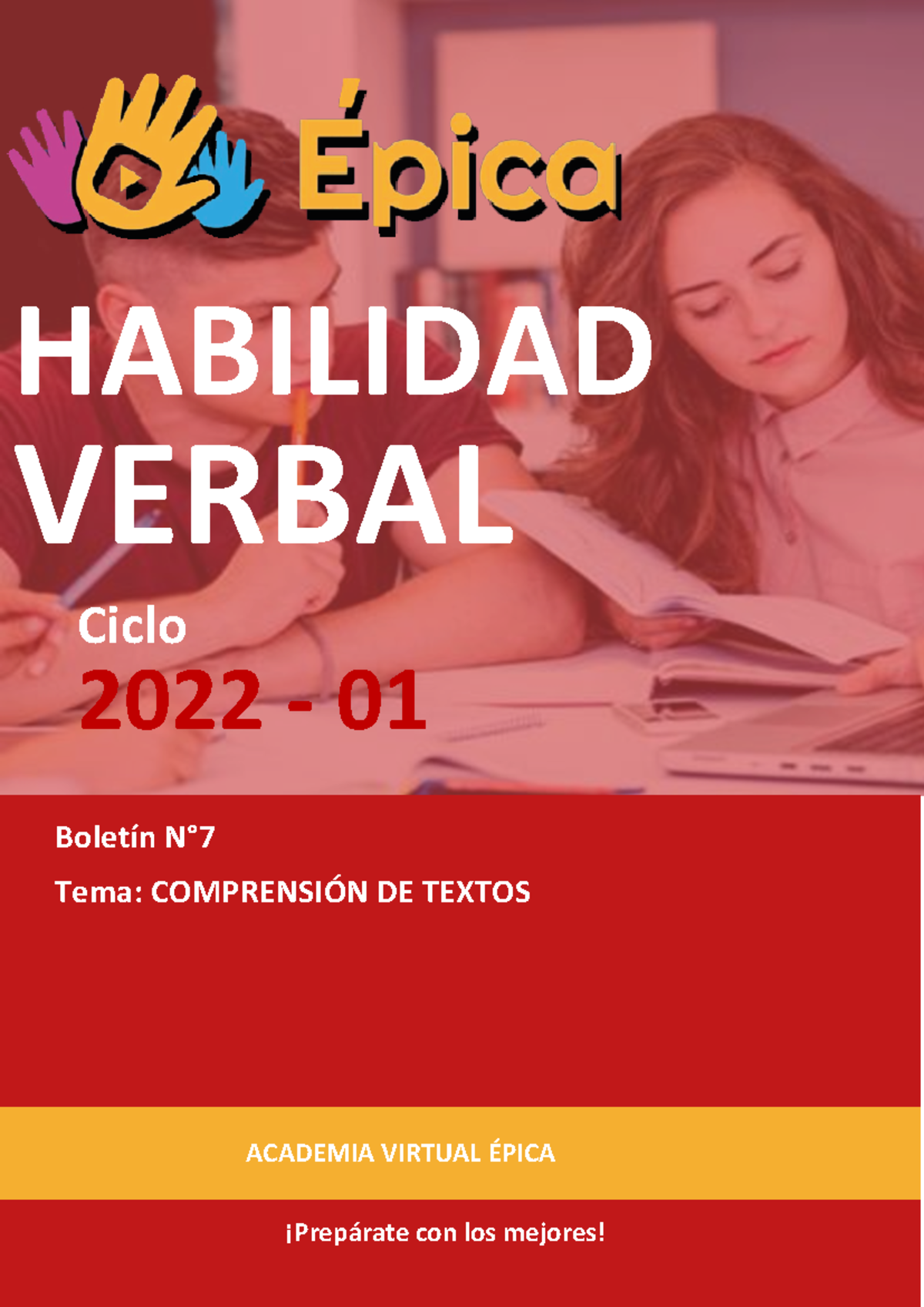 Sistemas Habilidad Verbal Ciclo 2022 01 Boletín N° 7 Tema