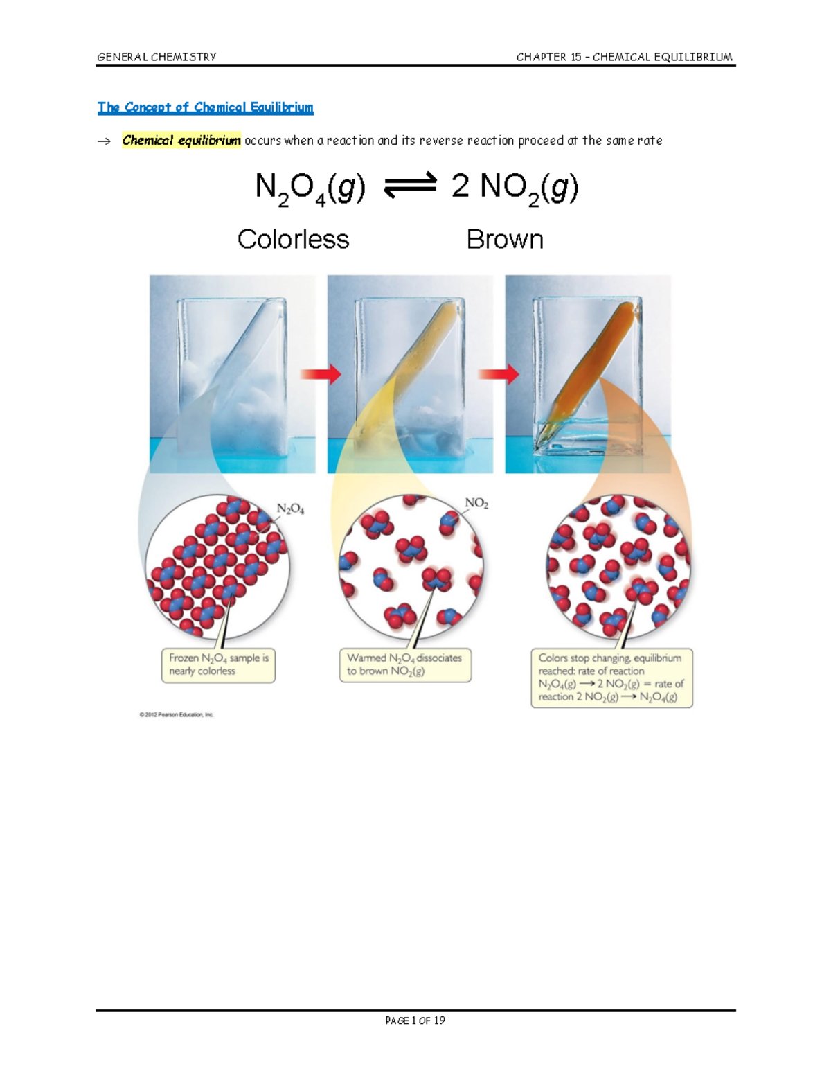 2023 Sp - Chapter 15 - Chemical Equilibrium - The Concept Of Chemical ...