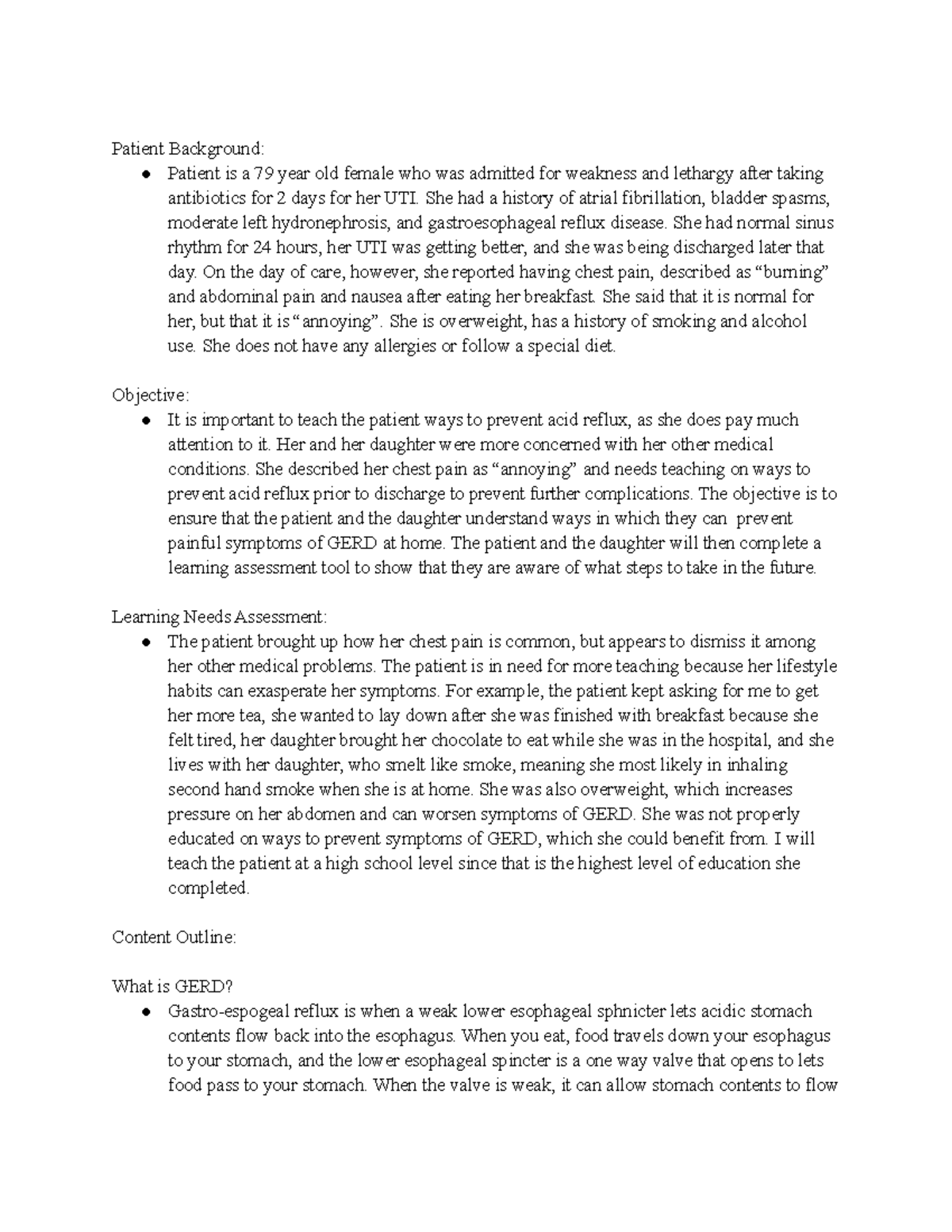 case study of gerd