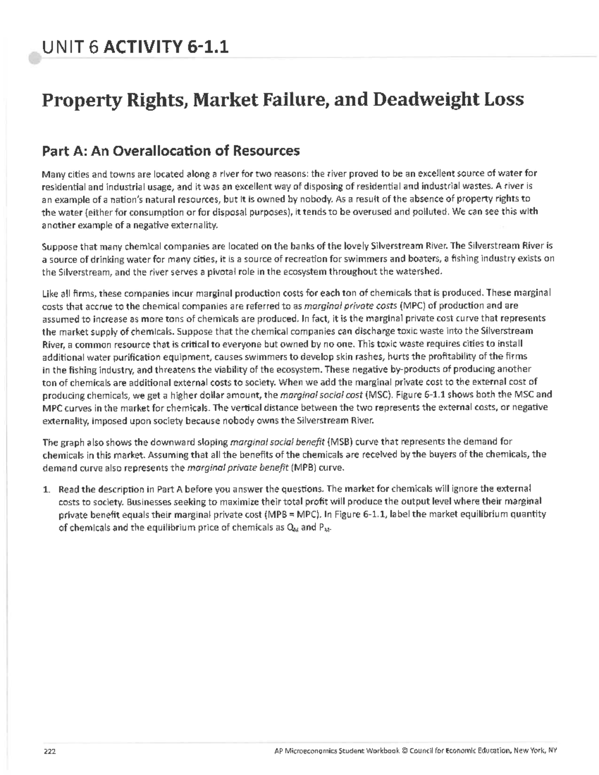 Act 61.1 Property Rights, Market Failure, DWL ECON115 Studocu