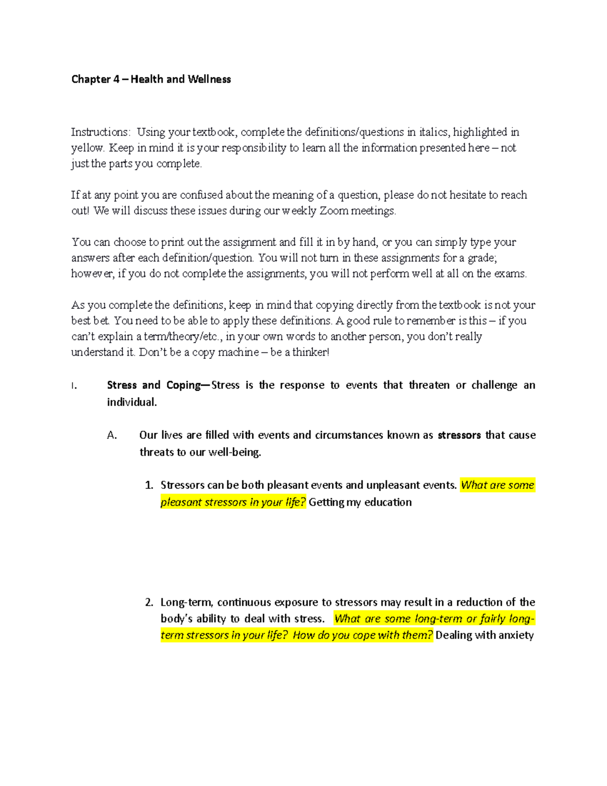 Lifespan Dev Ch 4.Health and Wellness Chapter 4 Health and Wellness