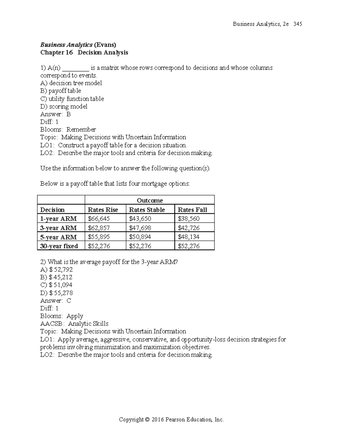 Test Bank Chapter 16 - Operation Management - KFUPM - Studocu