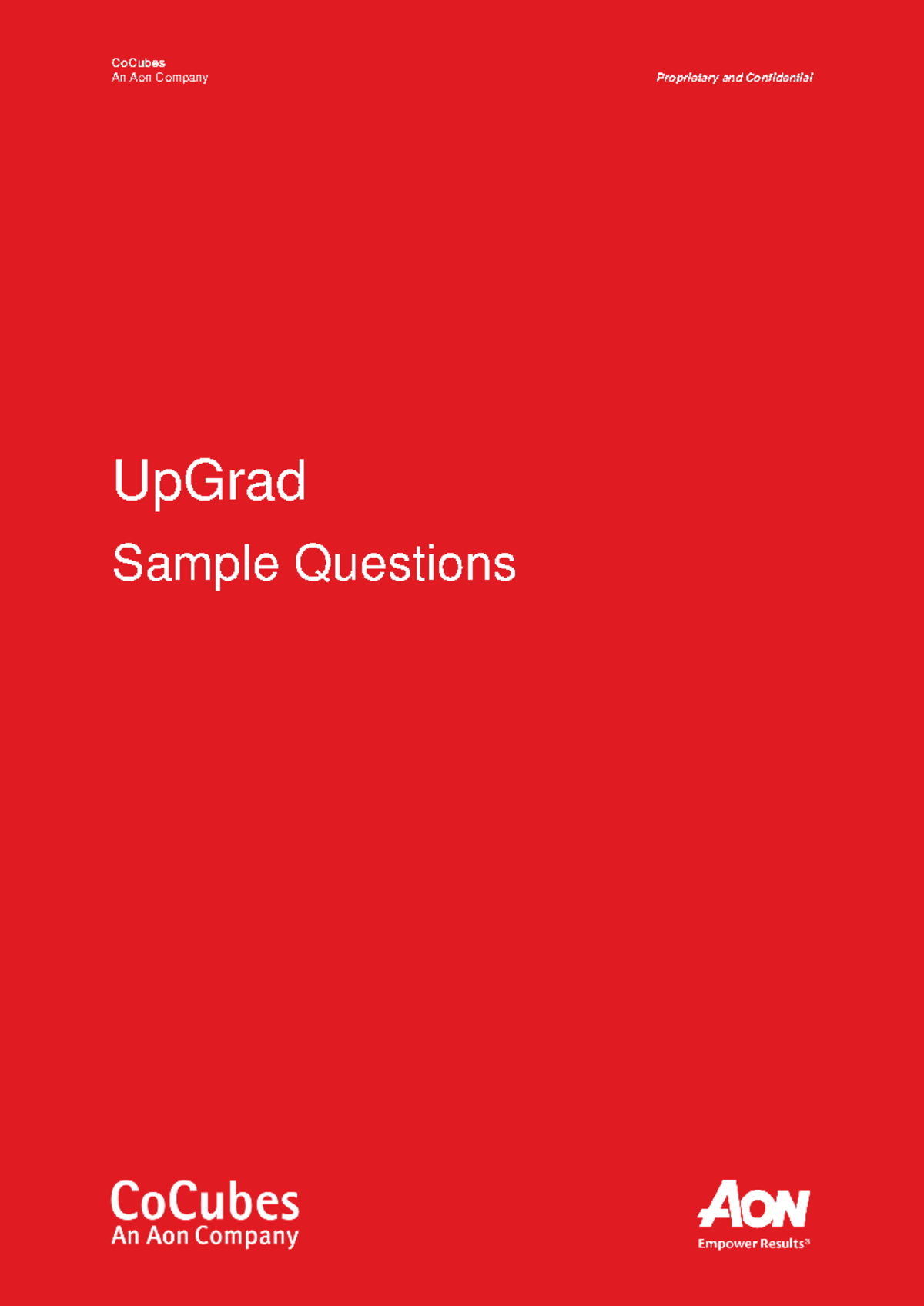 Up Grad Sample Questions - An Aon Company Proprietary and Confidential ...