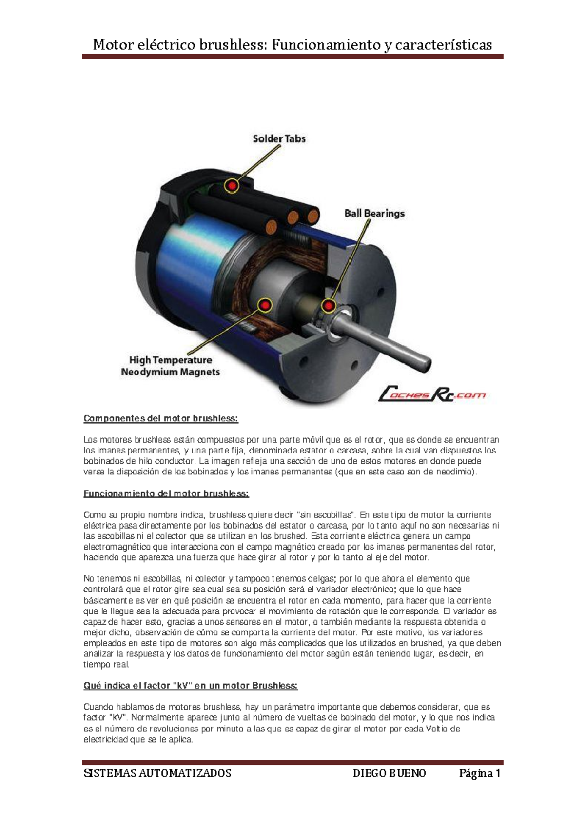 Motores Brushless O Sin Escobillas , Definición - Componentes Del Mot ...