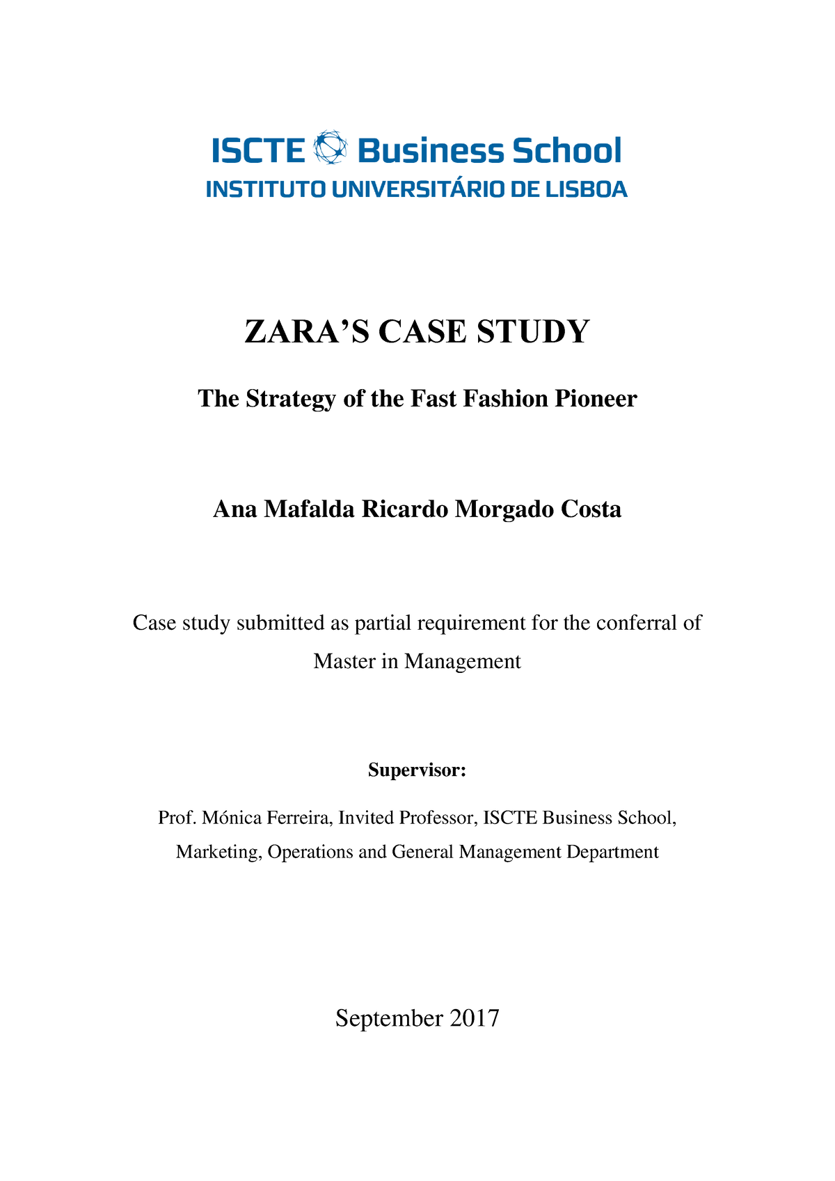 zara strategy case study